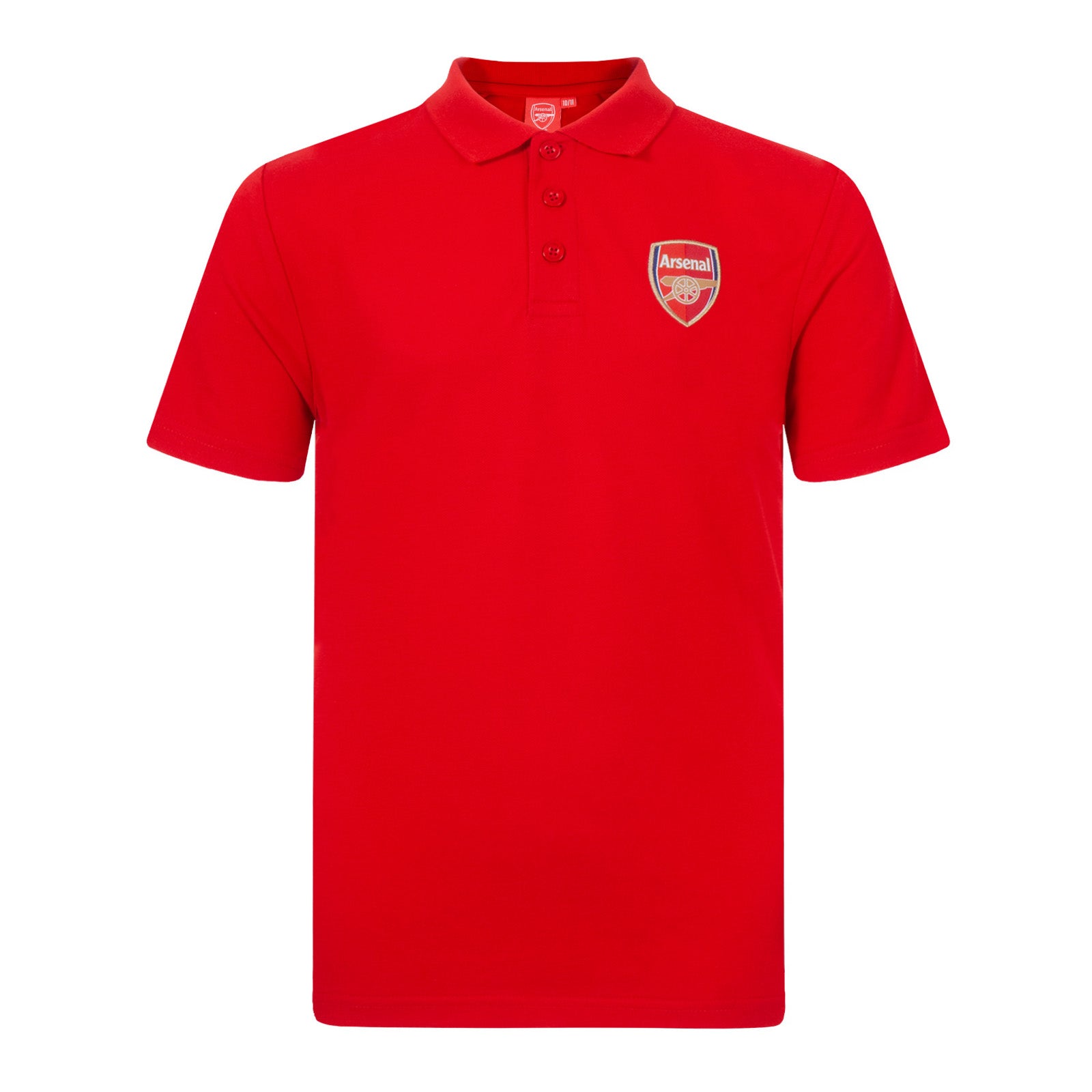 Arsenal polo shirt for kids in red with club crest and canon to chest.