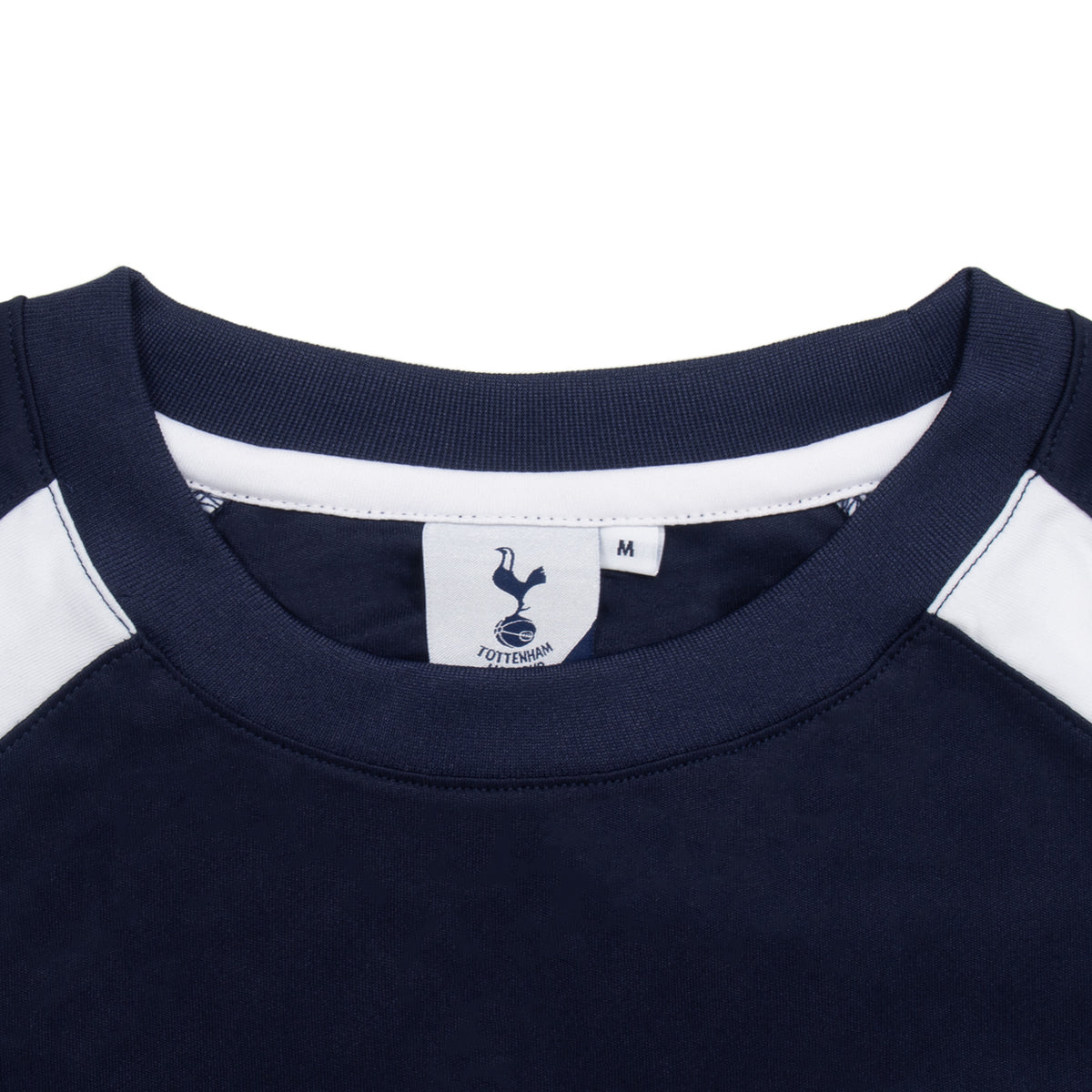 Spurs adults poly T-shirt in navy blue with club crest to chest