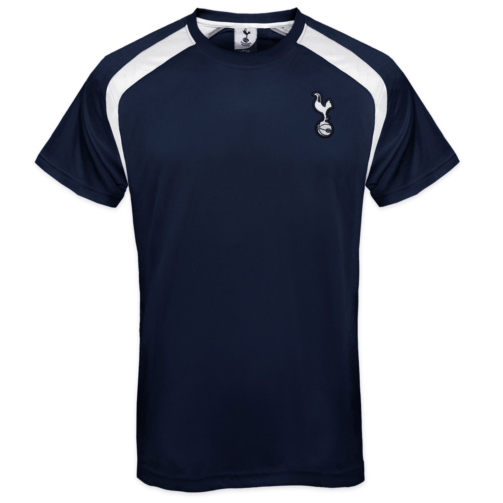 Spurs adults poly T-shirt in navy blue with club crest to chest