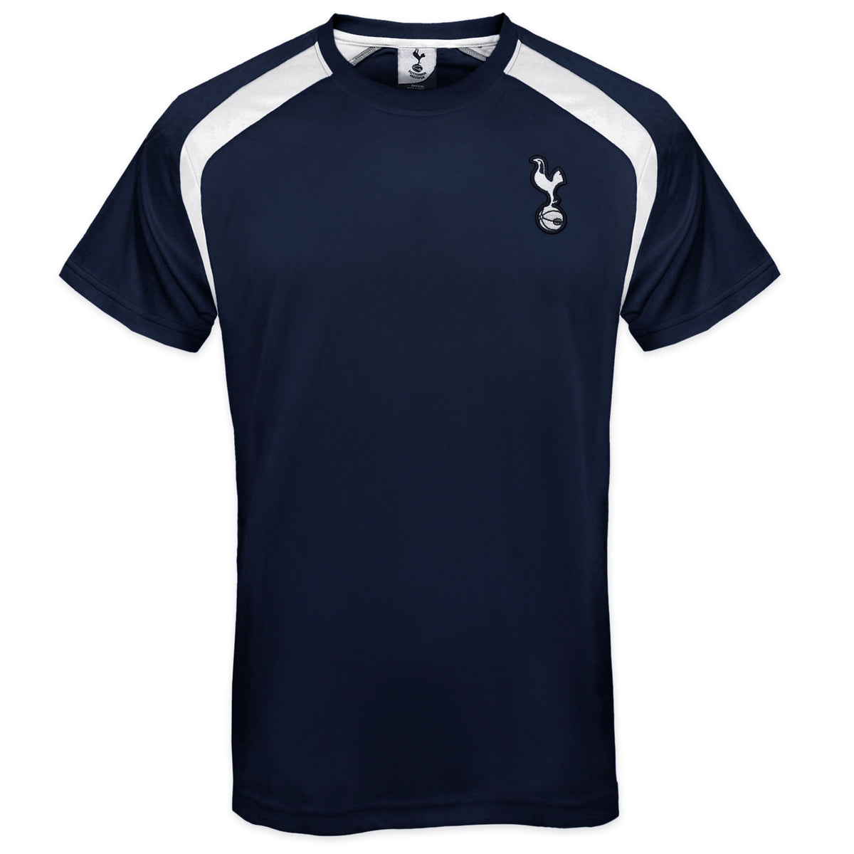 Spurs kids poly T-shirt in navy blue with club crest to chest
