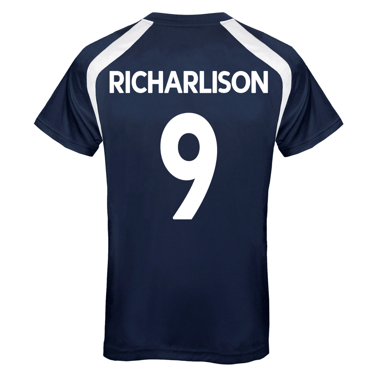 Spurs adults poly T-shirt in navy blue with club crest to chest