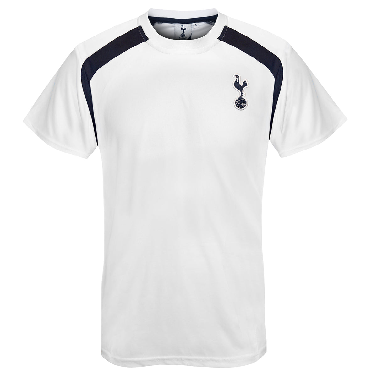 Spurs kids poly T-shirt in white with club crest to chest