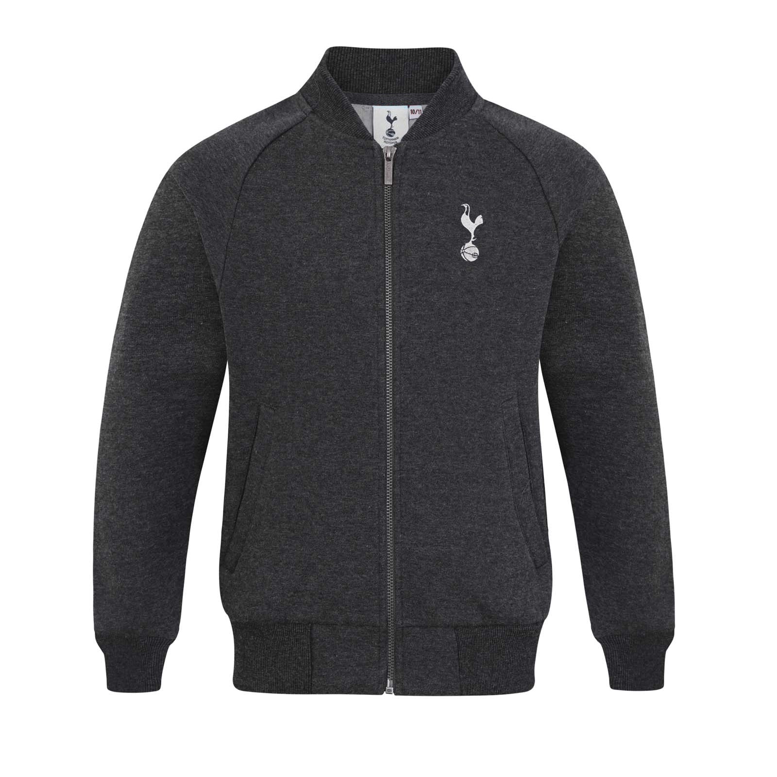 Spurs kids retro varsity jacket, fleece in navy blue with club crest to chest.