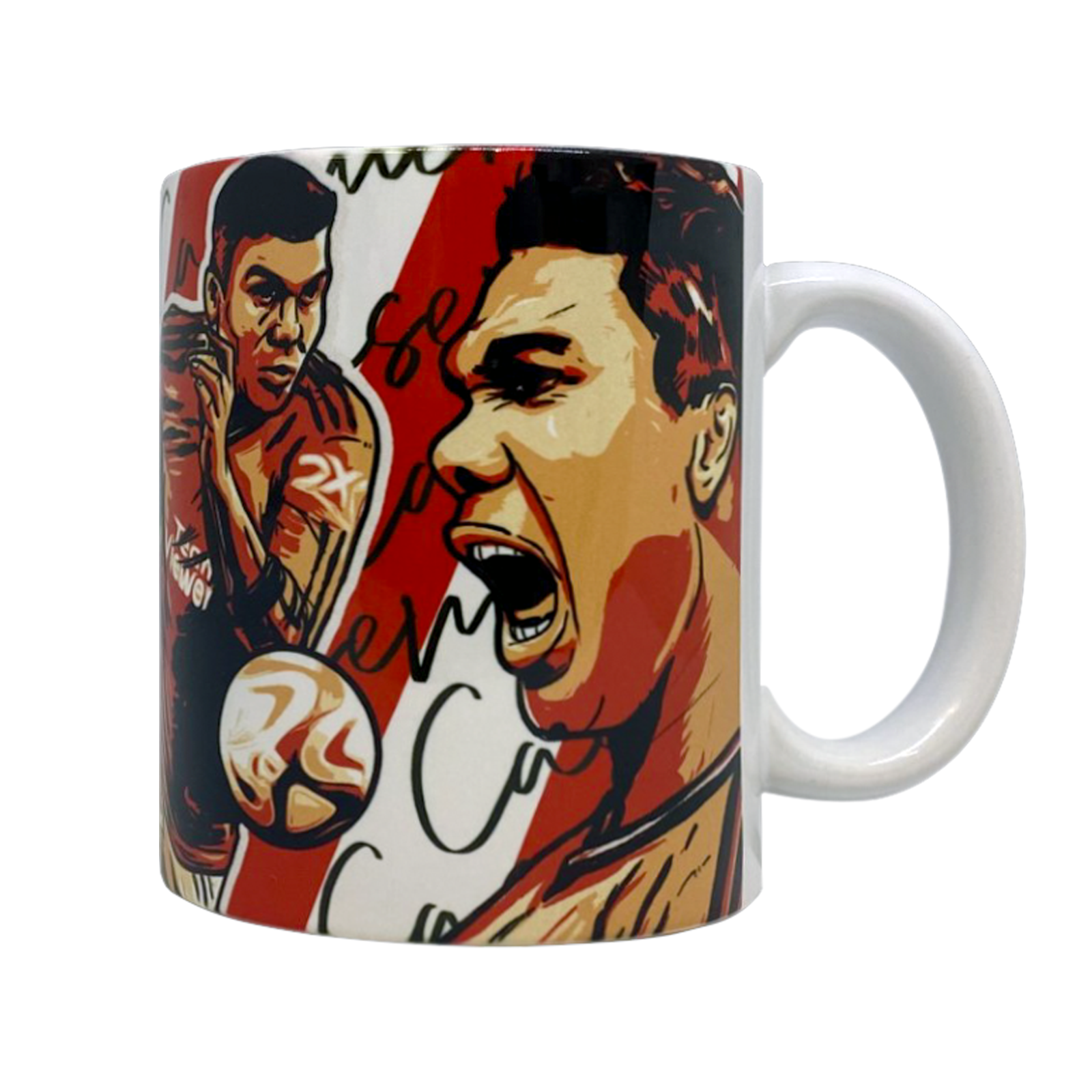 Man United mug - legends Casemero in red