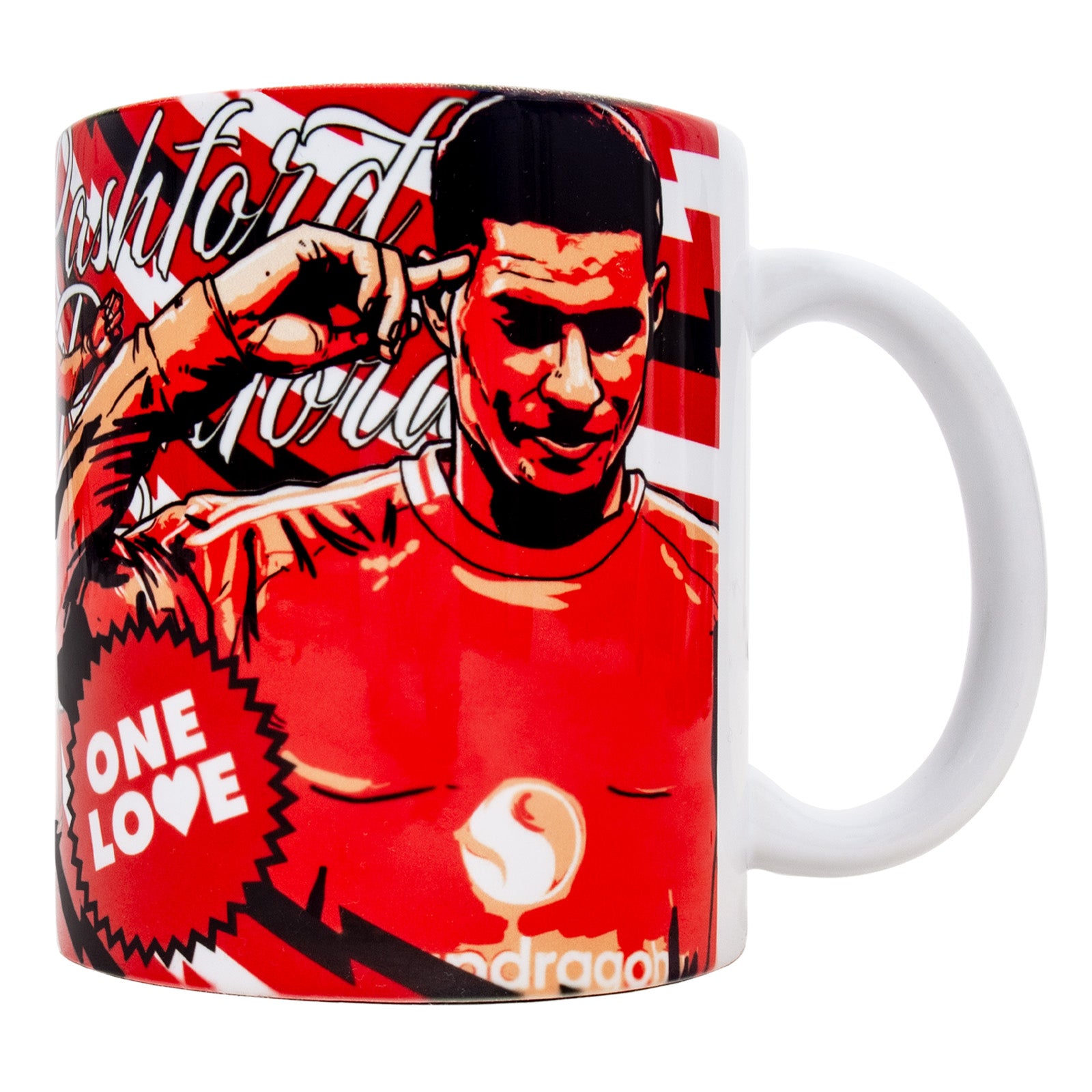 Man United mug - legends Rashford in red