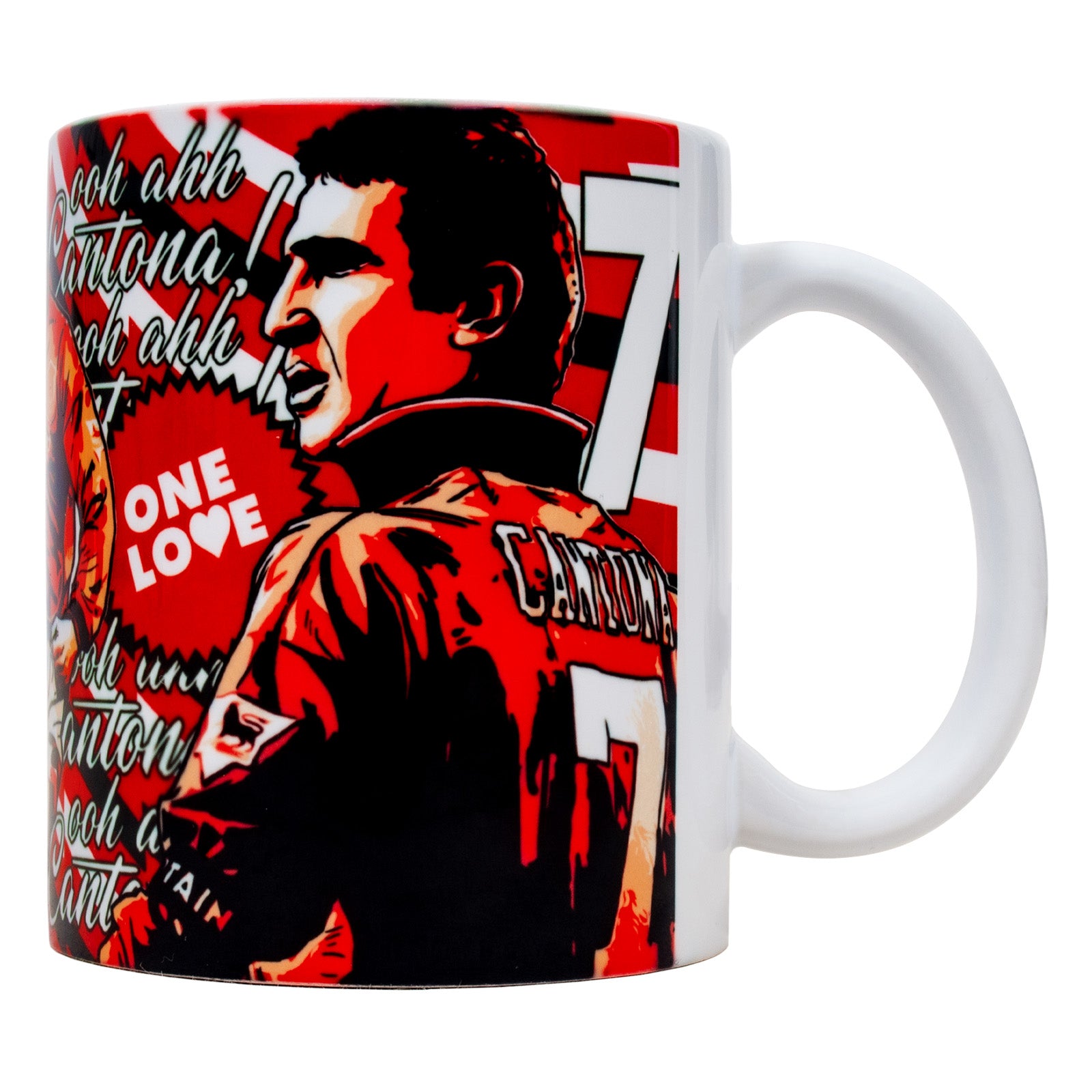 Man United mug - legends Cantona in red