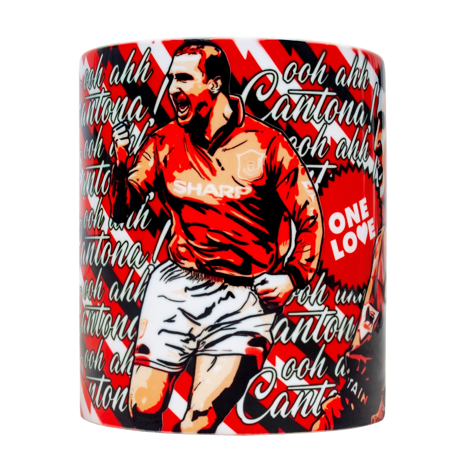 Man United mug - legends Cantona in red