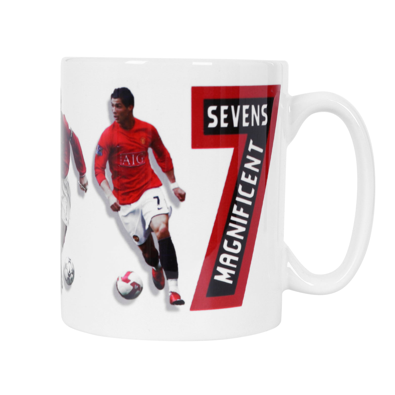 Man United mug - legends No. 7s in red