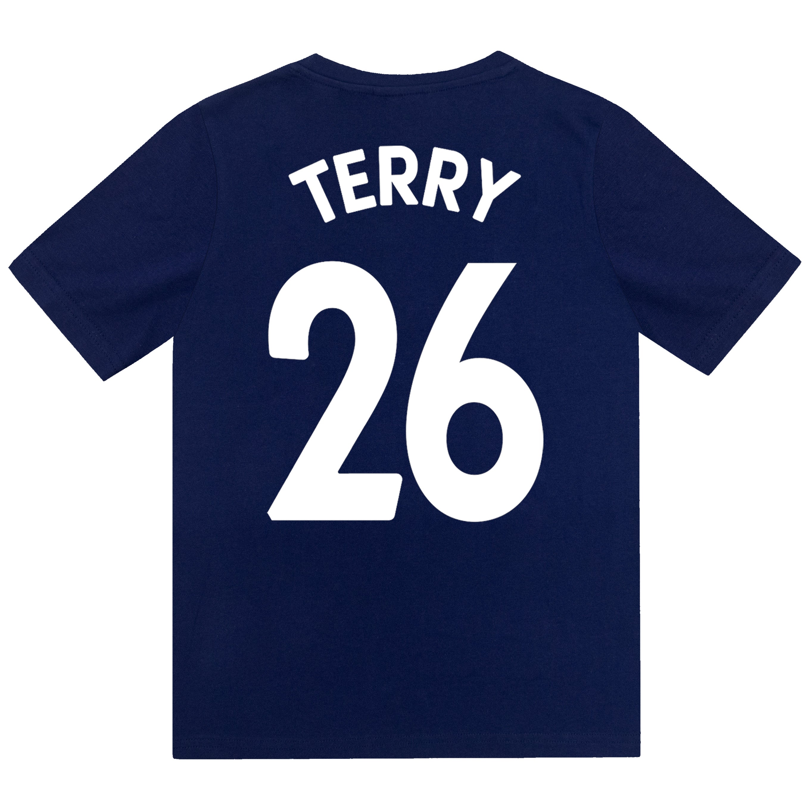 Chelsea kids pyjamas in blue. Short sleeve top with Chelsea branded graphic and shorts with CFC logo to the left leg