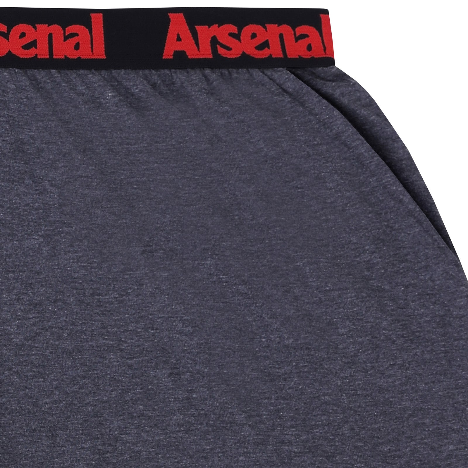 Arsenal adults pyjamas in grey. Short sleeve shirt with AFC branded graphic and shorts with crest to the left leg.