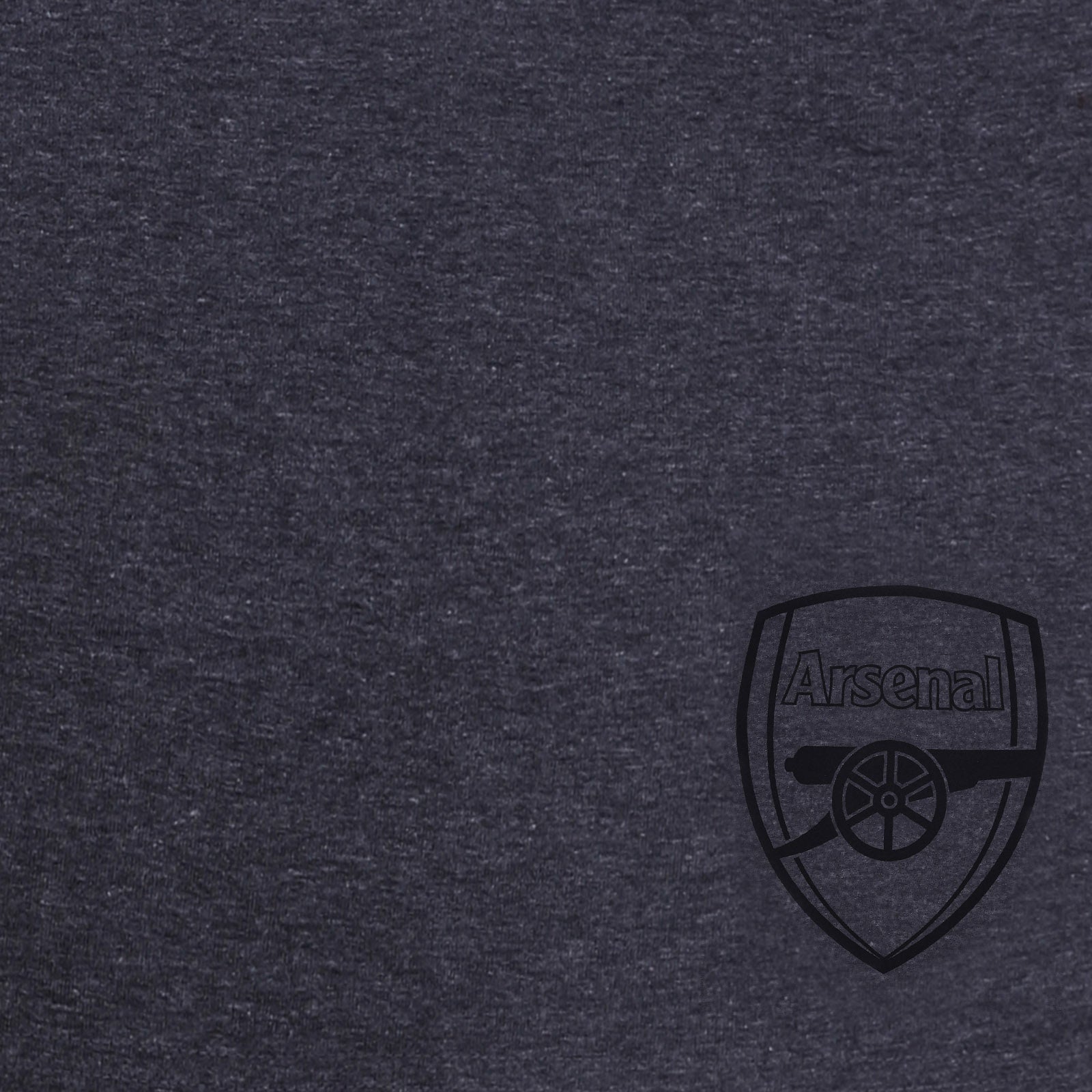 Arsenal adults pyjamas in grey. Short sleeve shirt with AFC branded graphic and shorts with crest to the left leg.