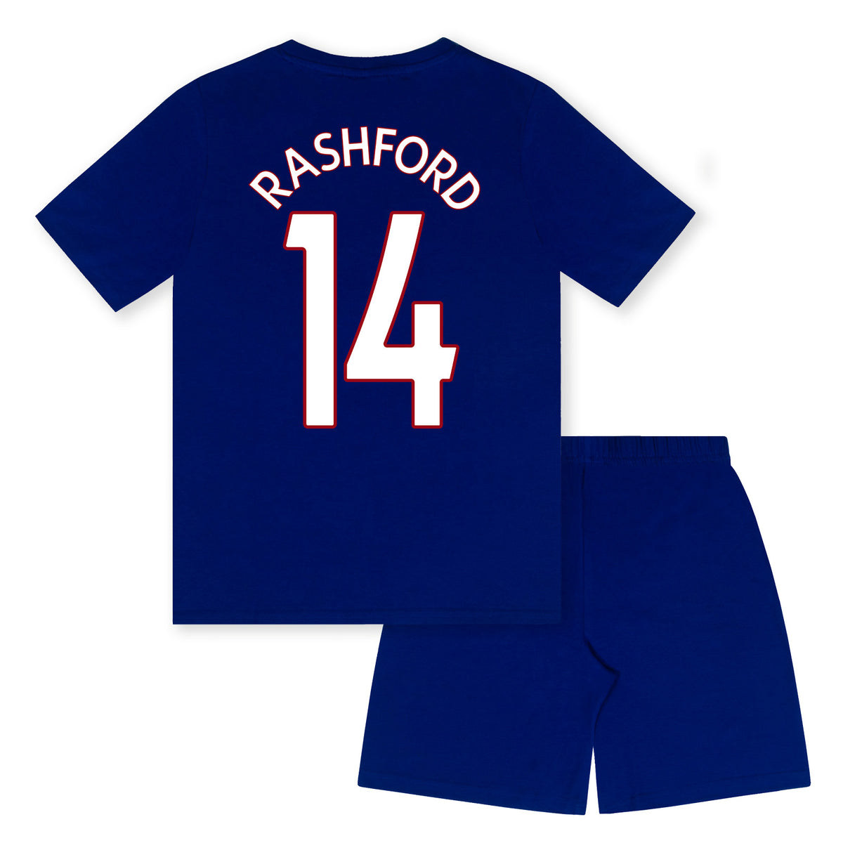 FC Barcelona kids short pyjamas in reflex blue. Short sleeve top with graphic club crest and shorts with crest to the leg