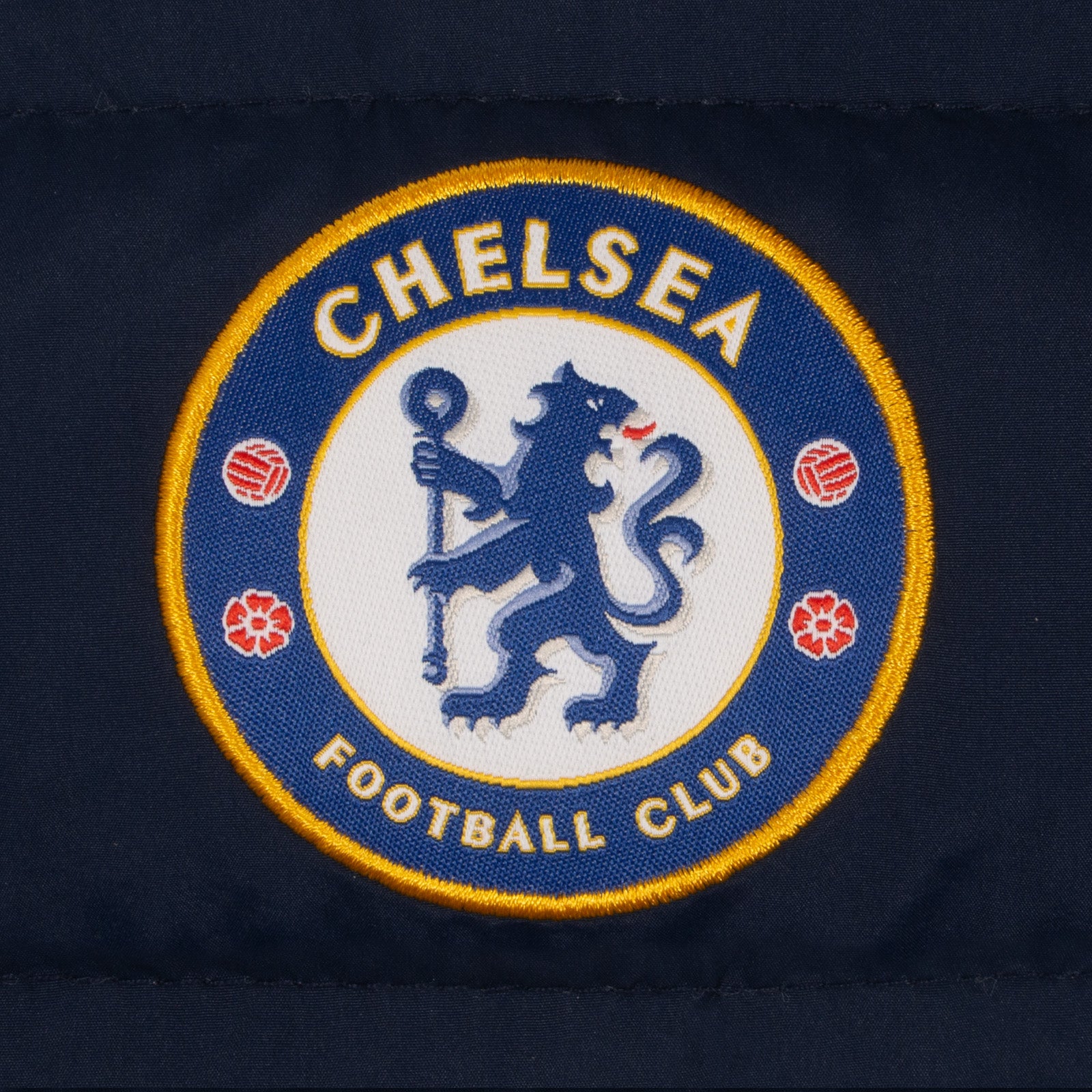 Chelsea adults gilet in black with club crest to chest.