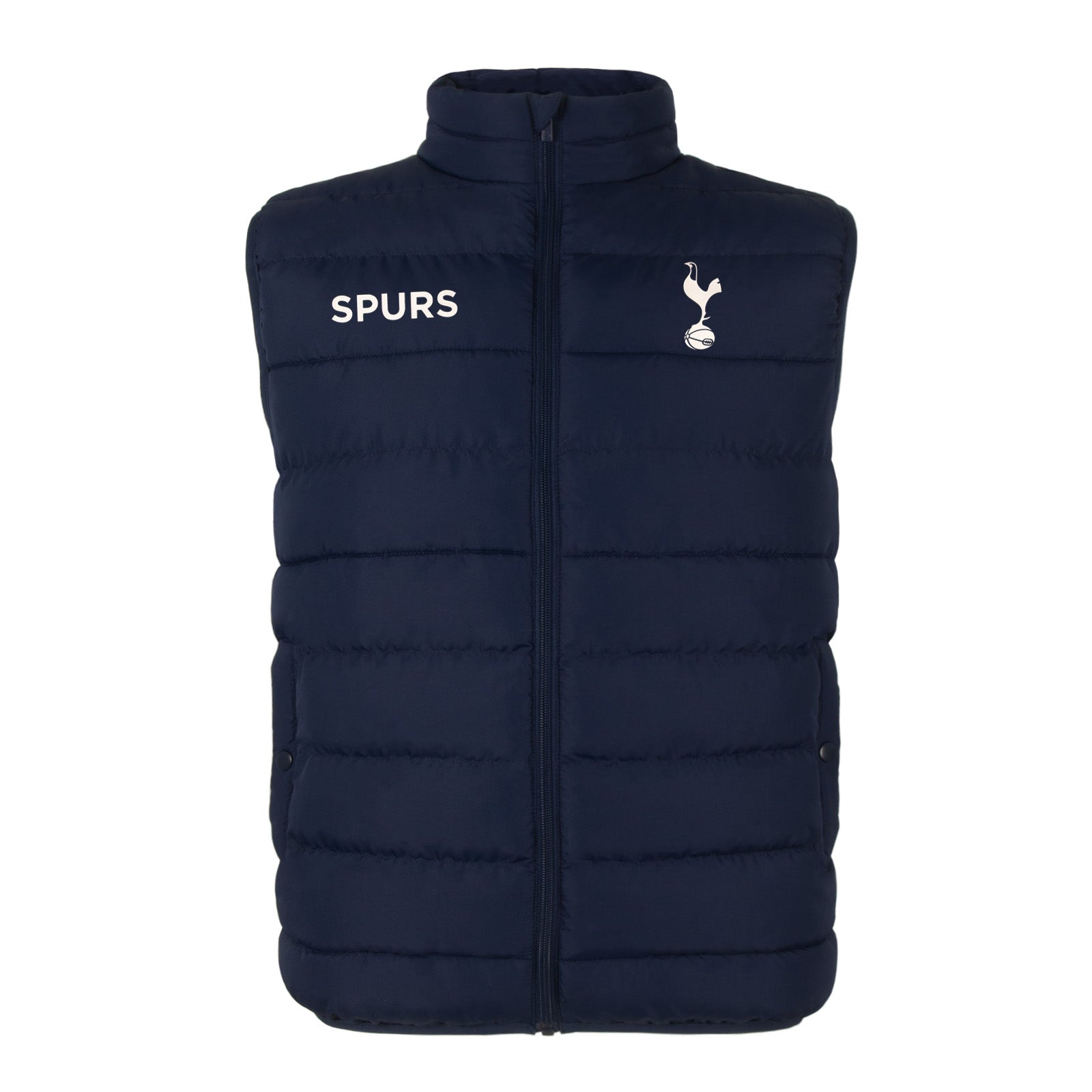Spurs kids gilet in navy blue with club crest to chest.