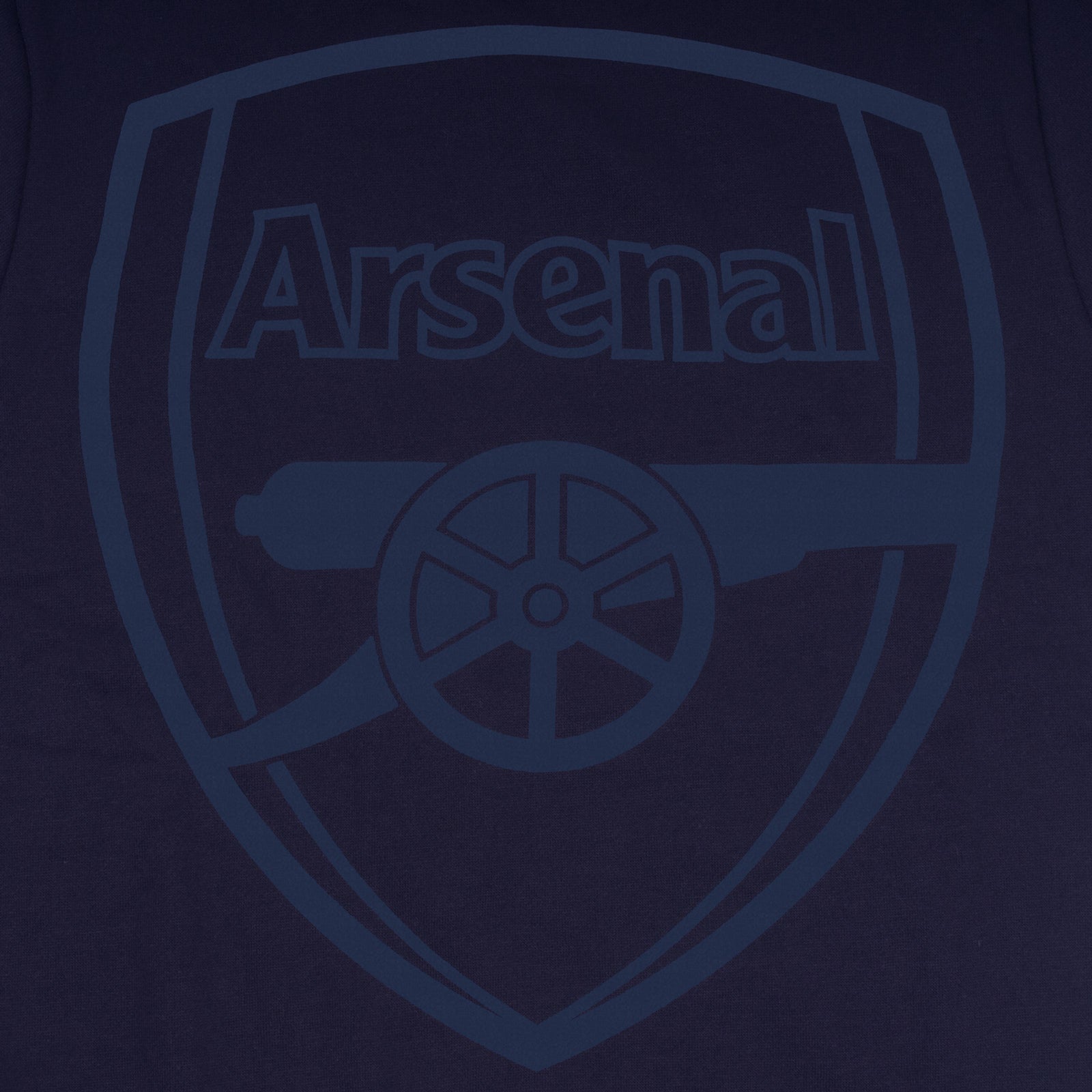 Arsenal men?s sweatshirt in black with oversized club crest to front.