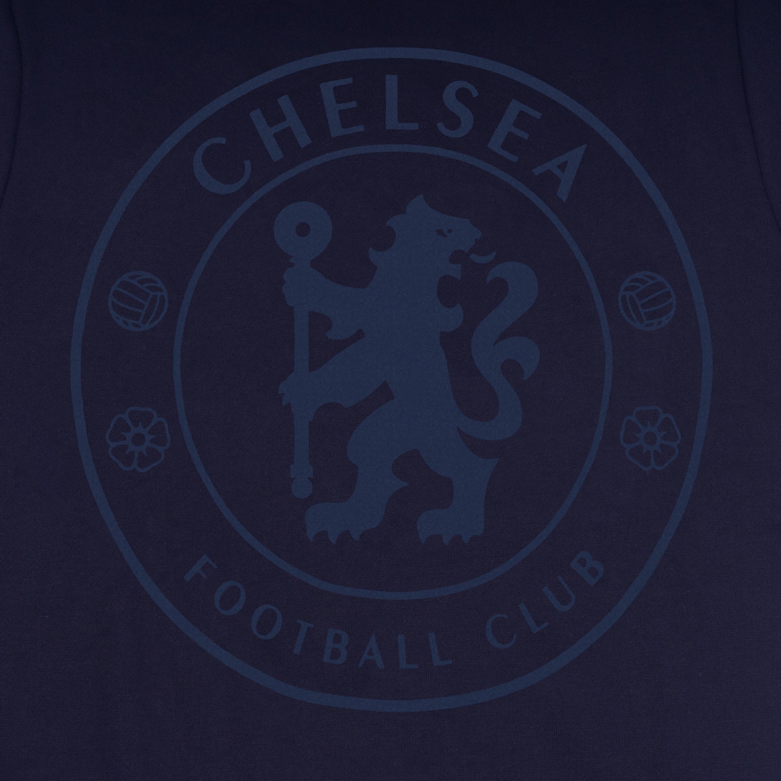 Chelsea boy�s sweatshirt in navy blue with club crest to chest.