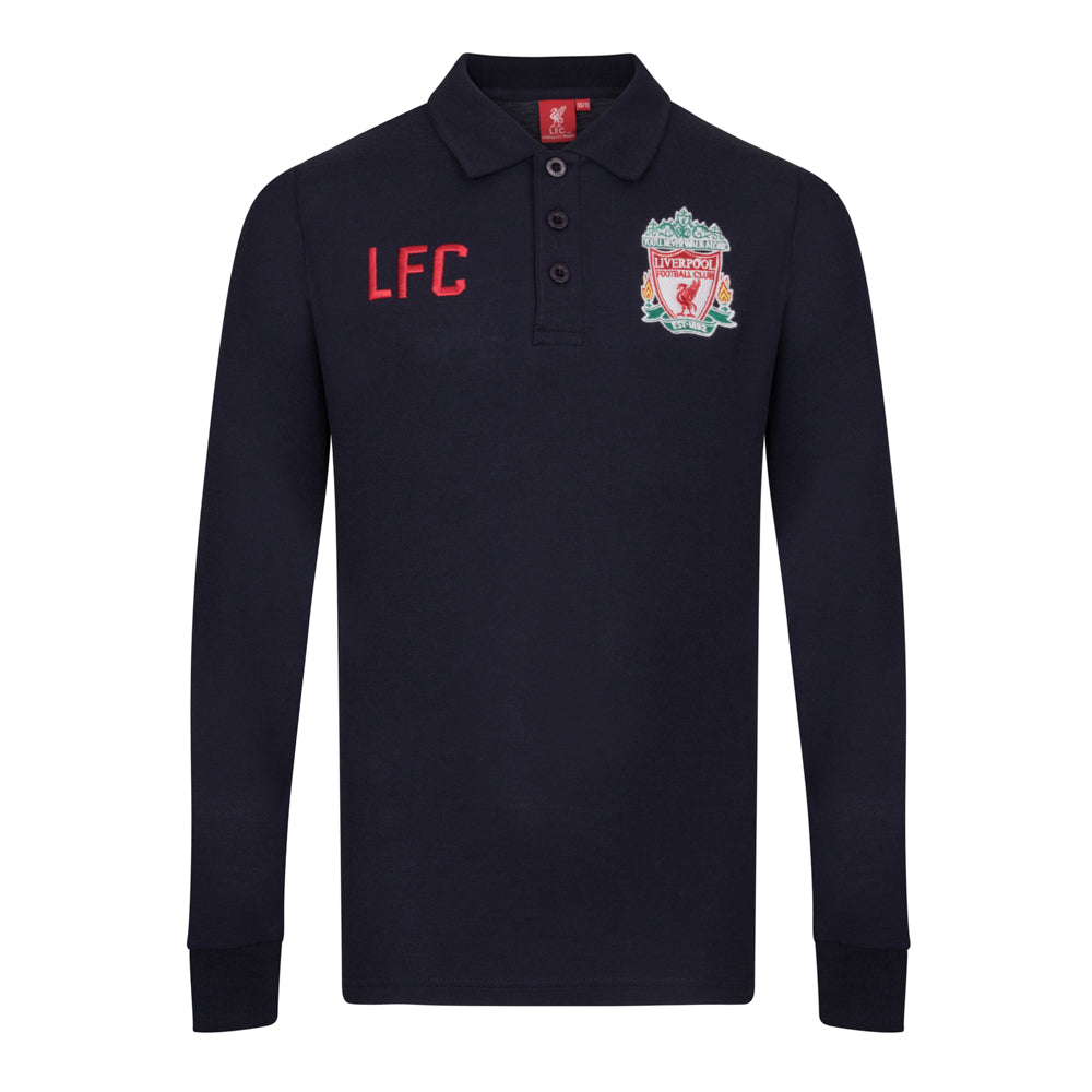 Liverpool FC Boys Polo Shirt Long Sleeve
