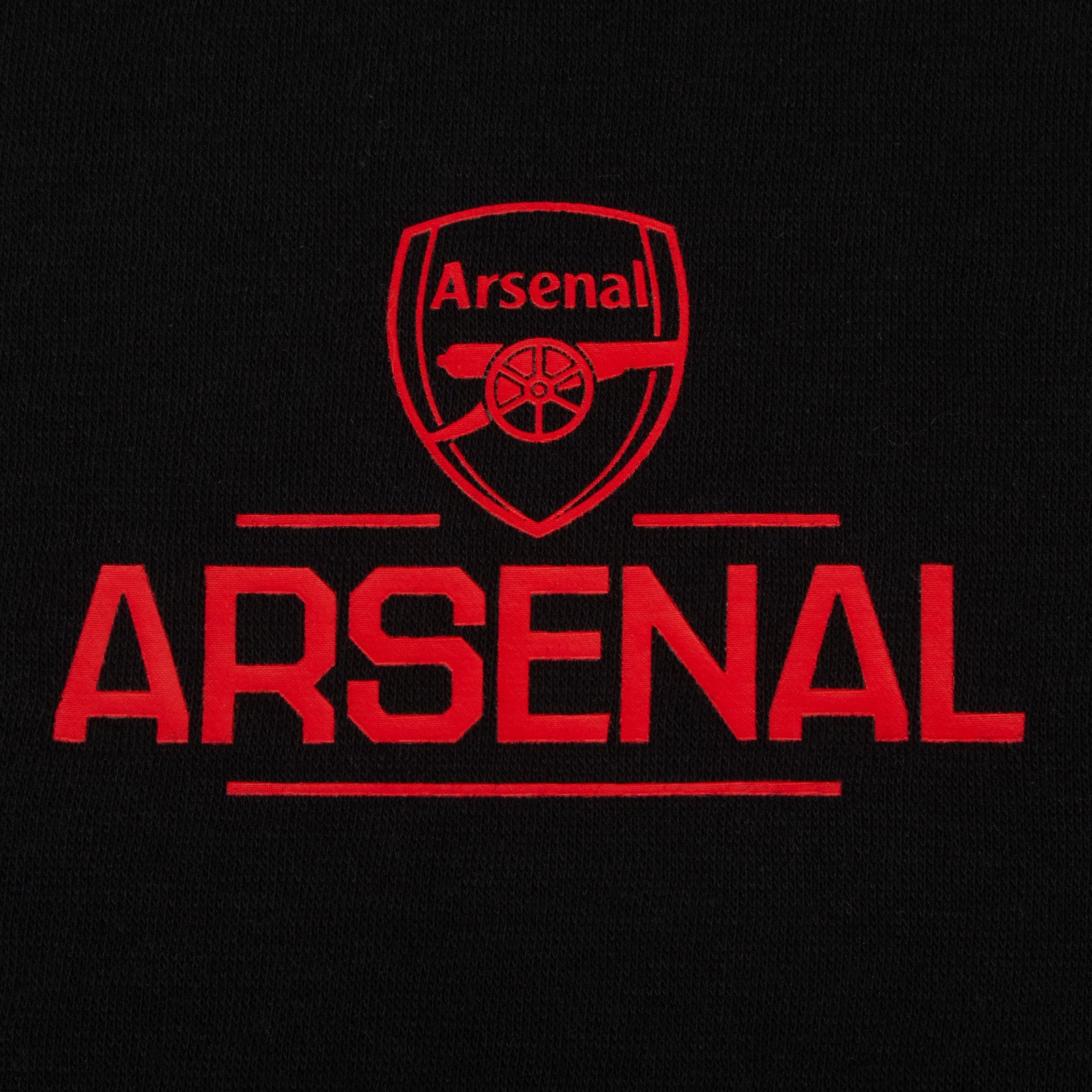 Arsenal adults zip hoodie in black with the club crest and AFC 1886 text on the left chest.