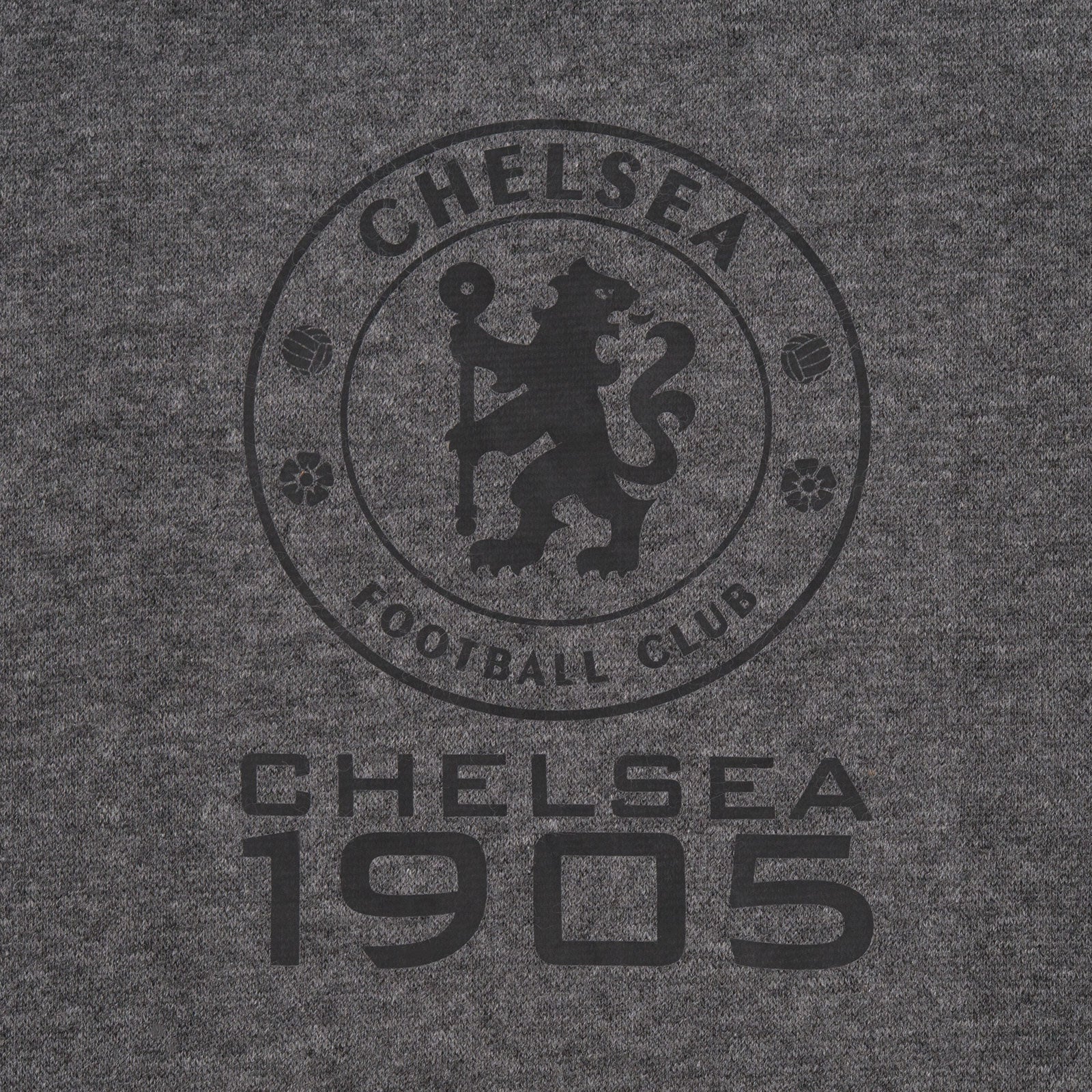 Chelsea adults zip hoodie in grey with club crest and Chelsea 1905 text on the left chest.