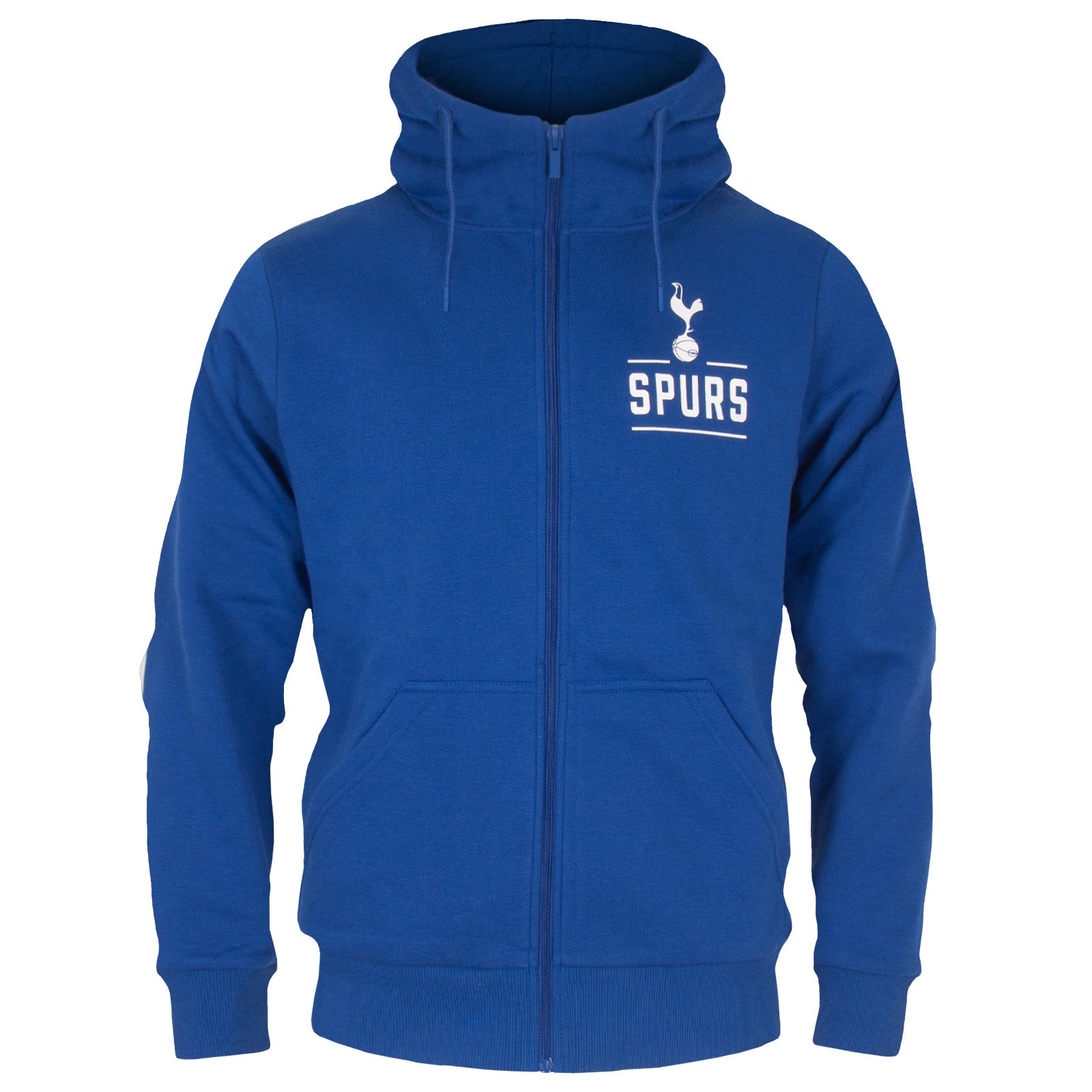 Spurs adults zip hoodie in marine with club crest on the left chest.