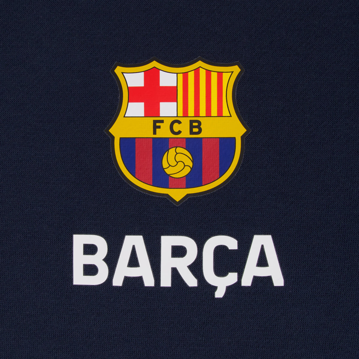 FC Barcelona adults zip hoodie in black with the club crest and Barca 1899 text on the left chest.