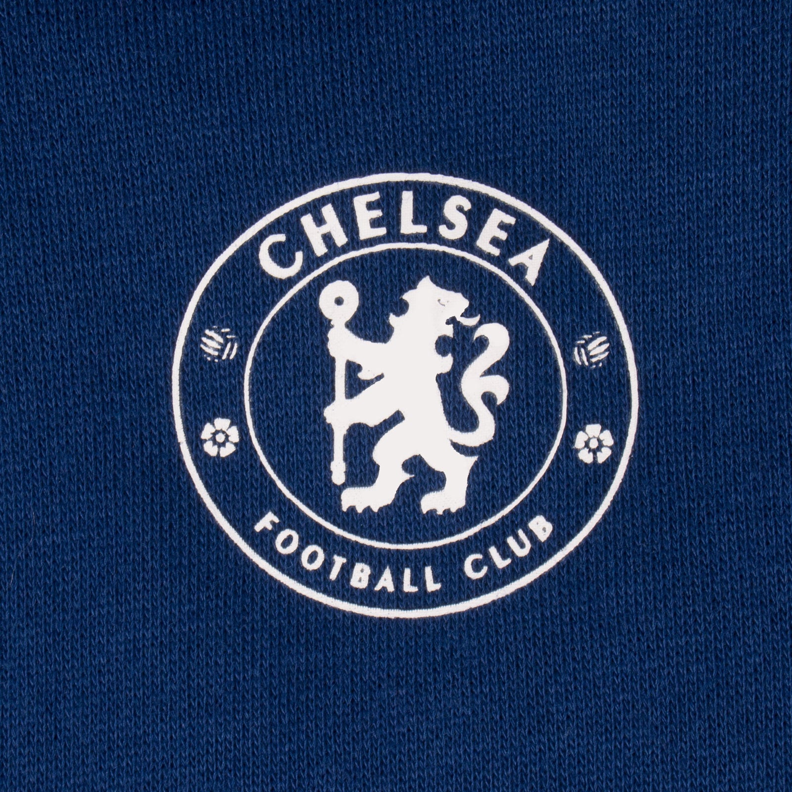 Chelsea kids zip hoodie in blue with club crest and Chelsea 1905 text on the left chest.