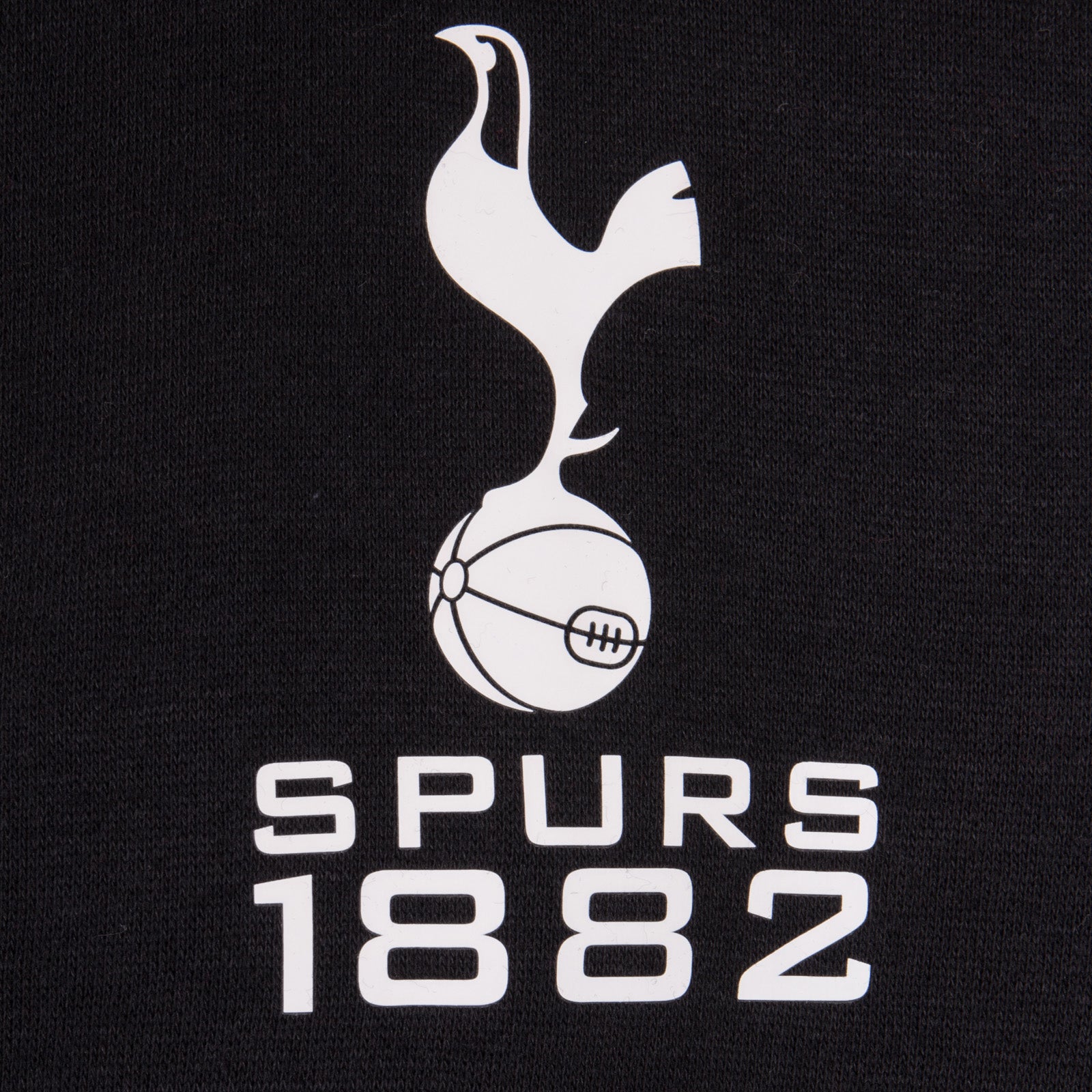 Spurs kids zip hoodie in black with full colour club crest & text print to front.