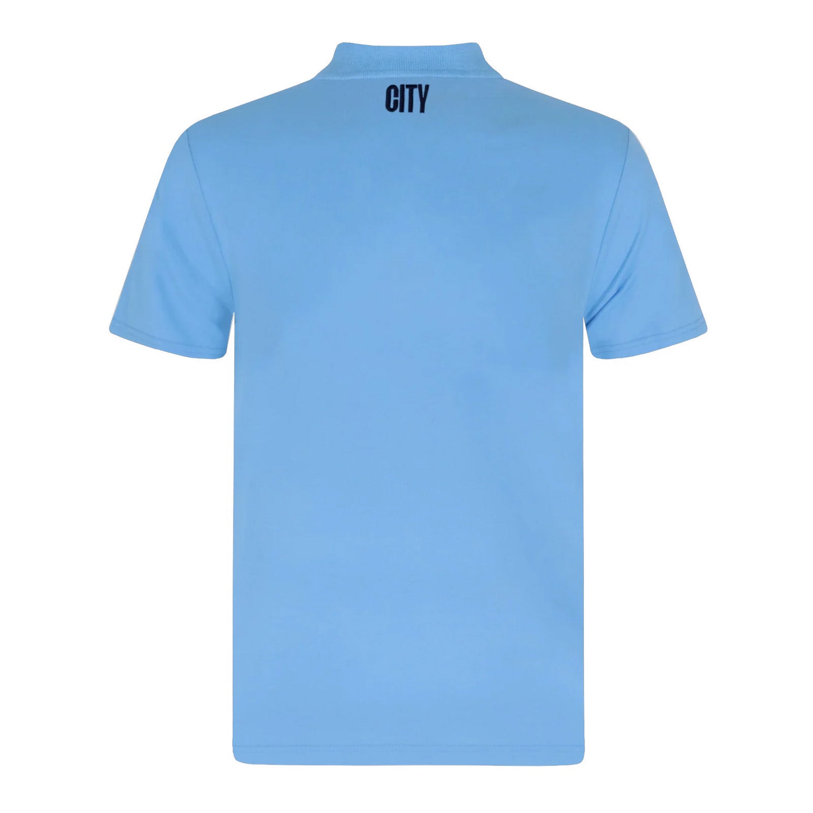 Man City kids polo shirt in sky blue with club crest to the chest.