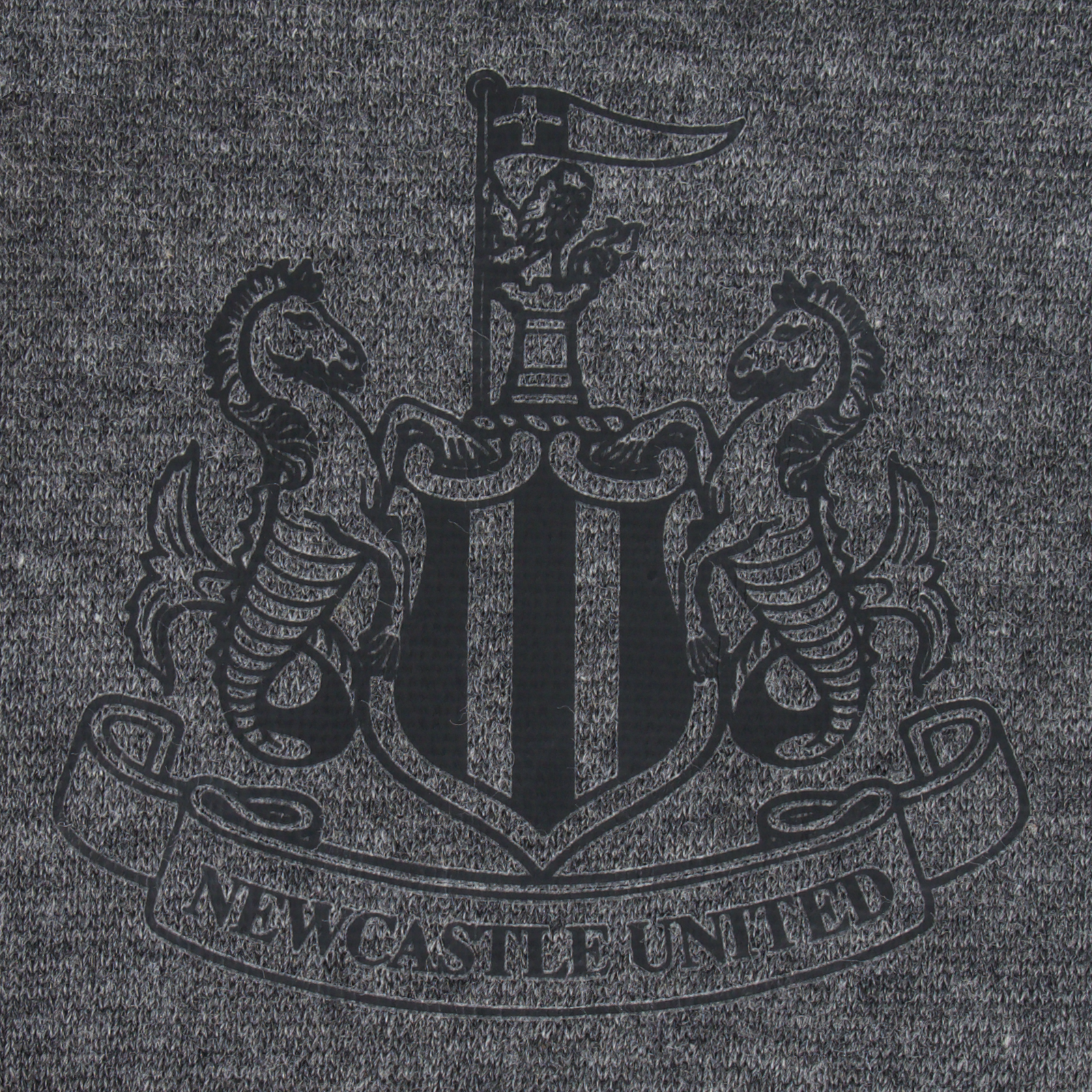 Newcastle United kids zip hoodie in grey with club crest on the left chest.