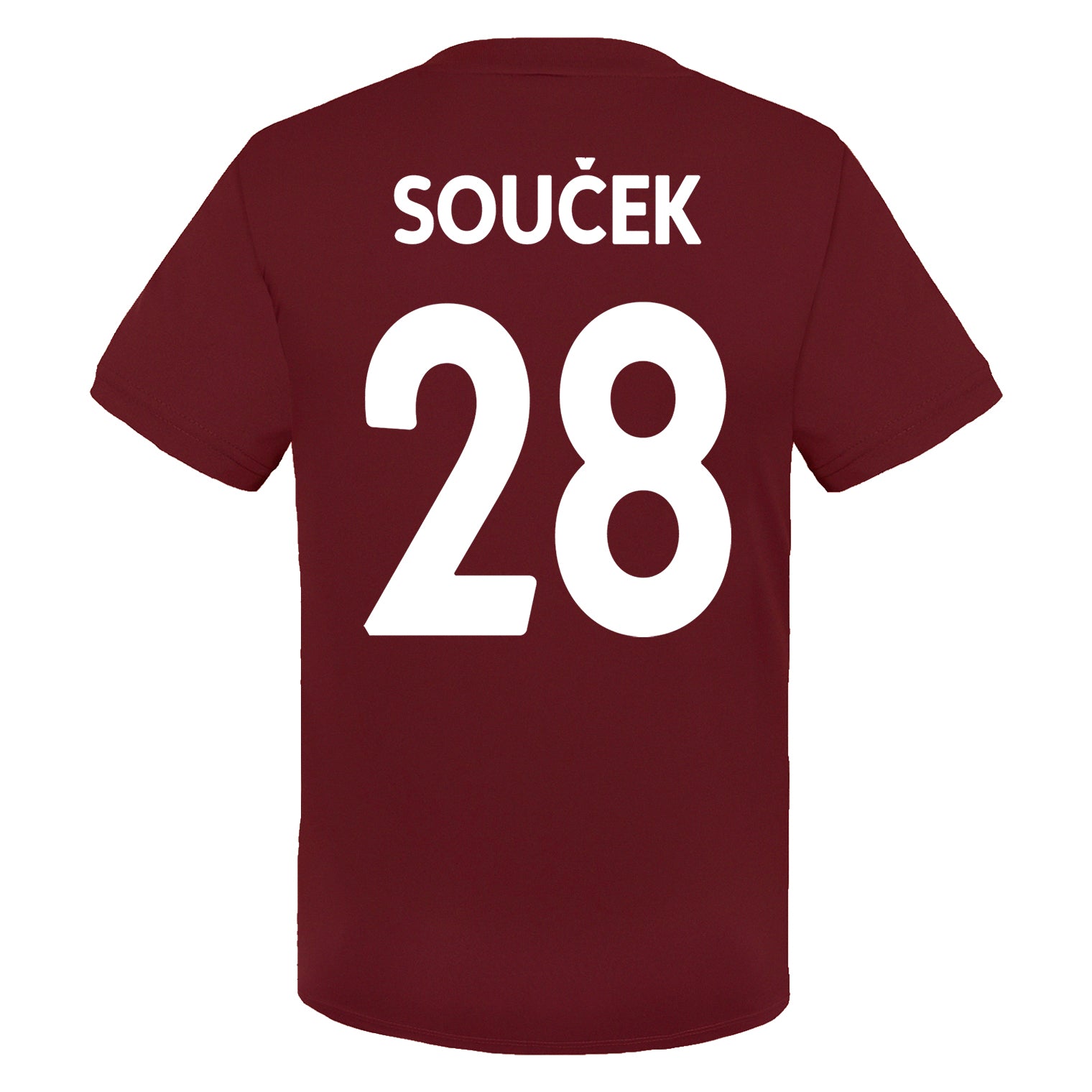 West Ham kids poly T-shirt in claret with club crest to chest