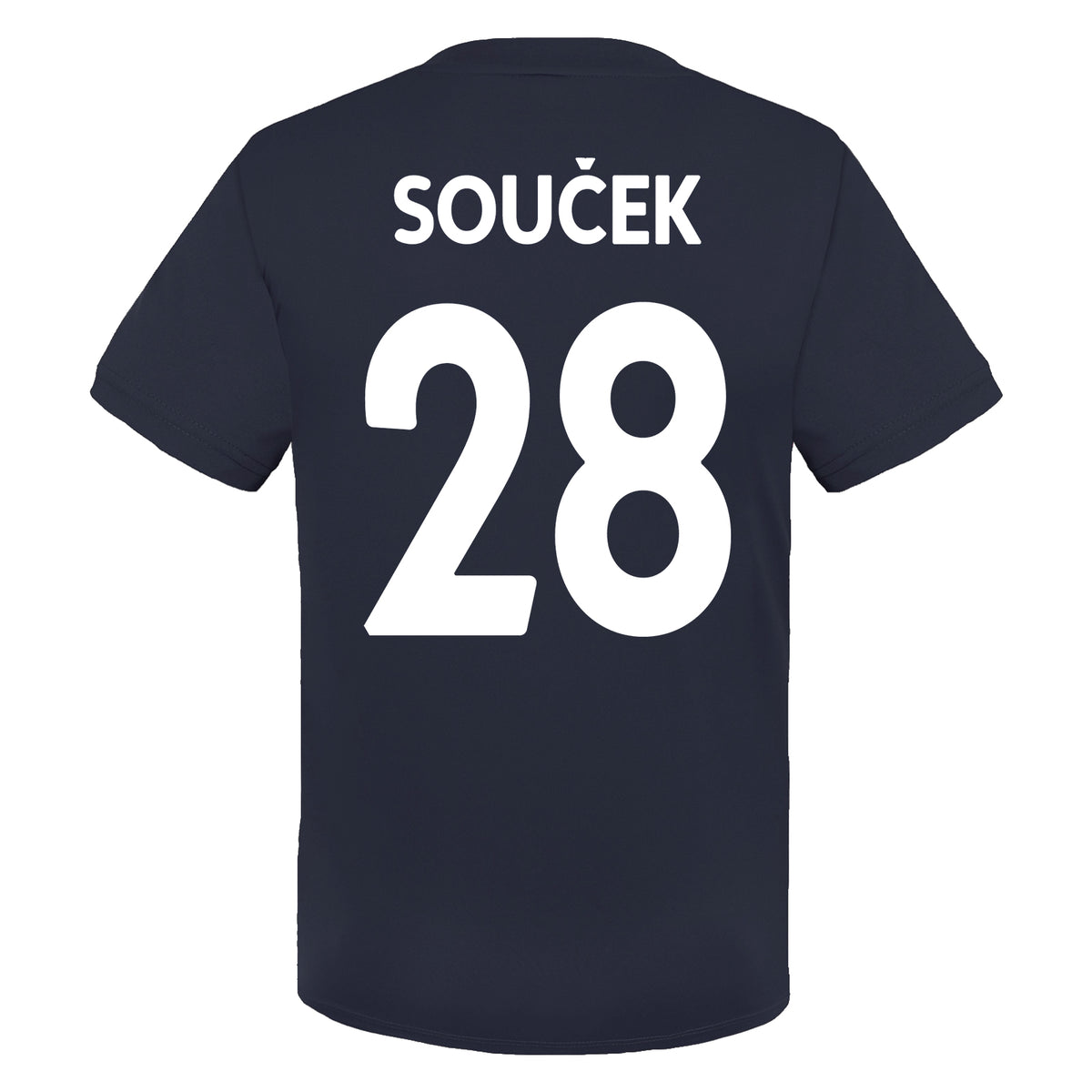 West Ham kids poly T-shirt in navy blue with club crest to chest
