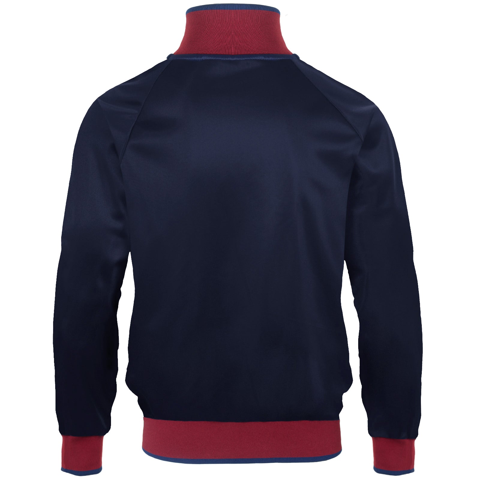 West Ham adults retro track jacket in navy blue with club crest to chest.