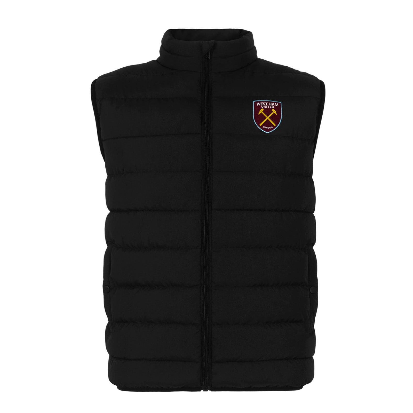 West Ham kids gilet in black with club crest to chest.