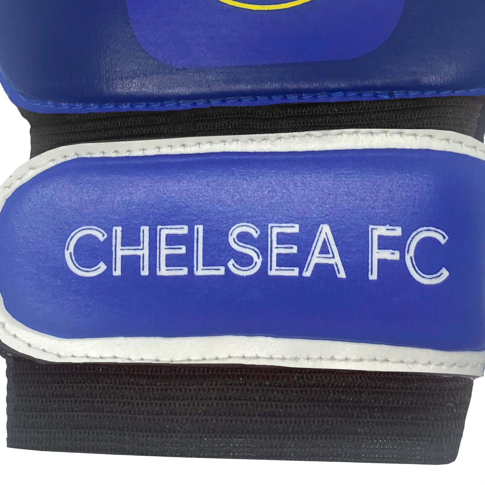 Chelsea blue goalkeeper gloves with CFC crest & text print to each glove