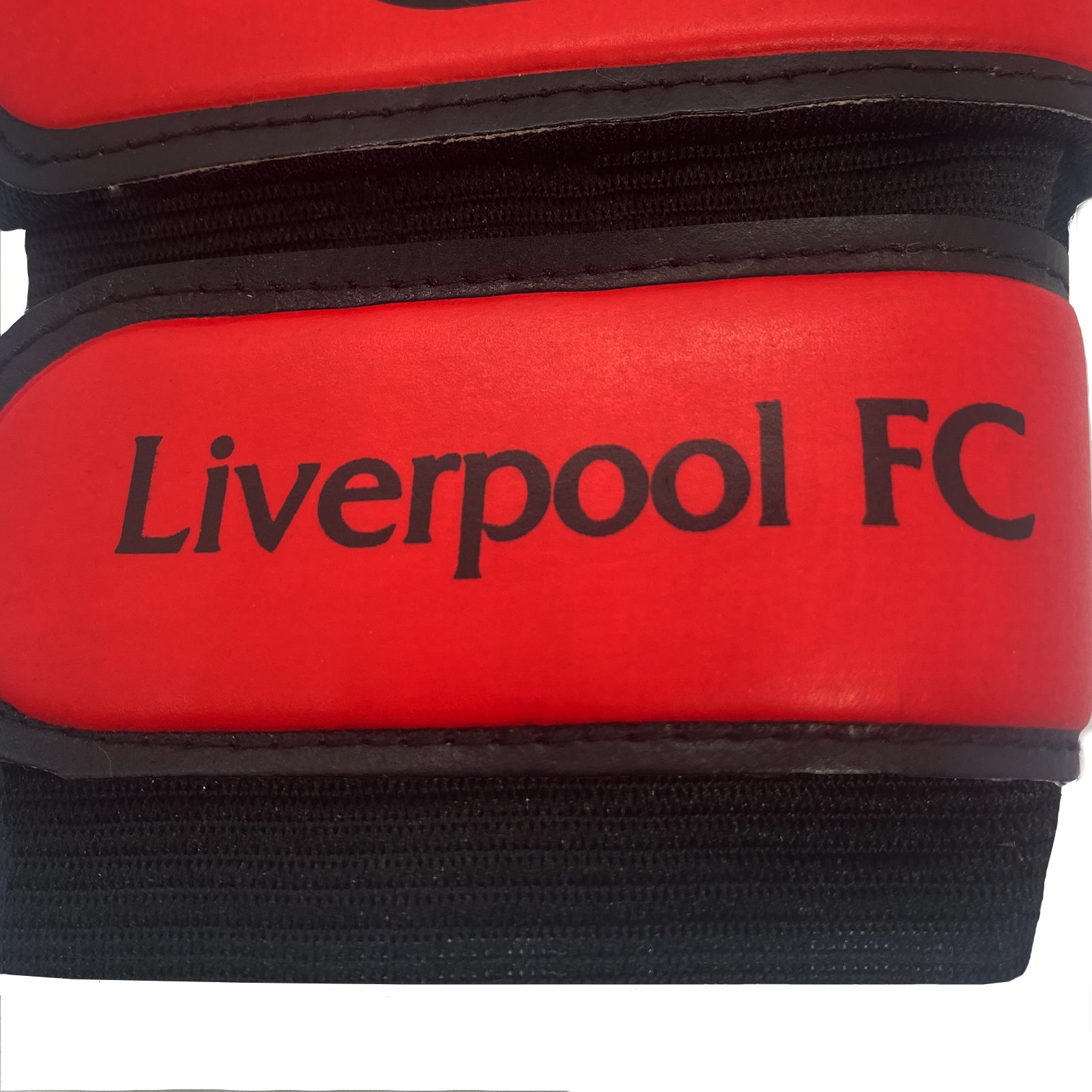 Liverpool size 4 red ball with LFC club badge to football and to each glove.