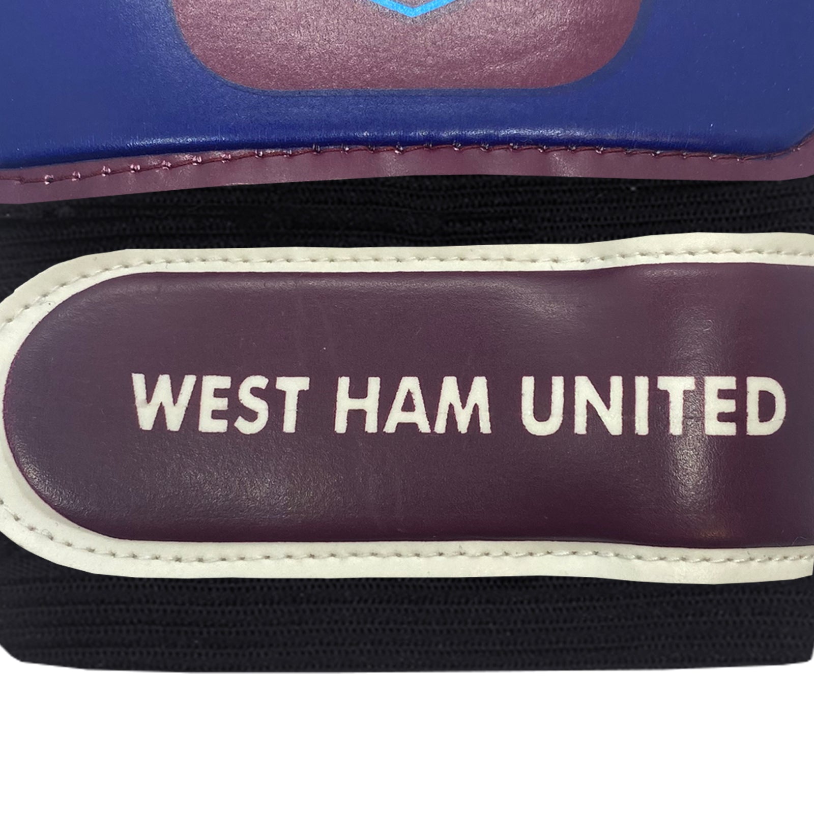 West Ham goalkeeper gloves. navy & claret gloves with WHUFC crest & text print to each glove