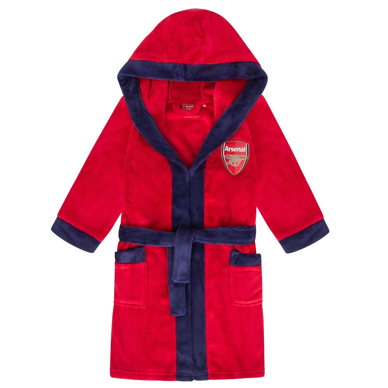 Arsenal kids dressing gown in red with crest