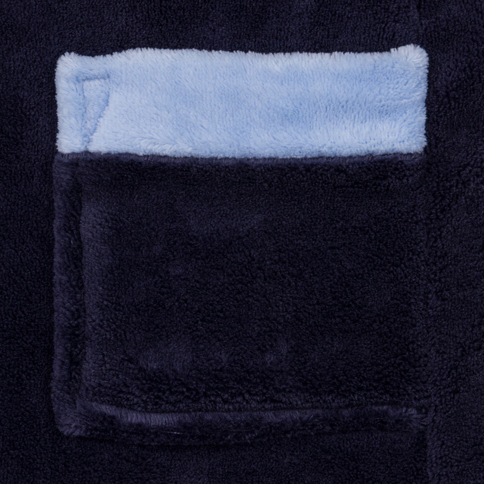 Man City kids hooded dressing gown in navy blue with crest.