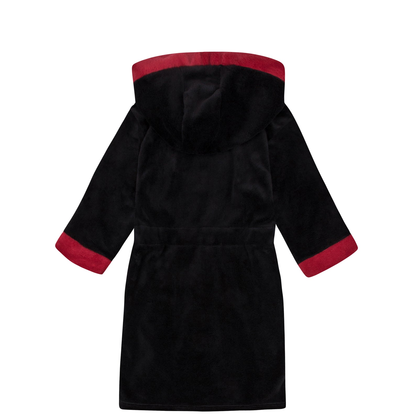 Liverpool kids hooded dressing gown in black with a crest