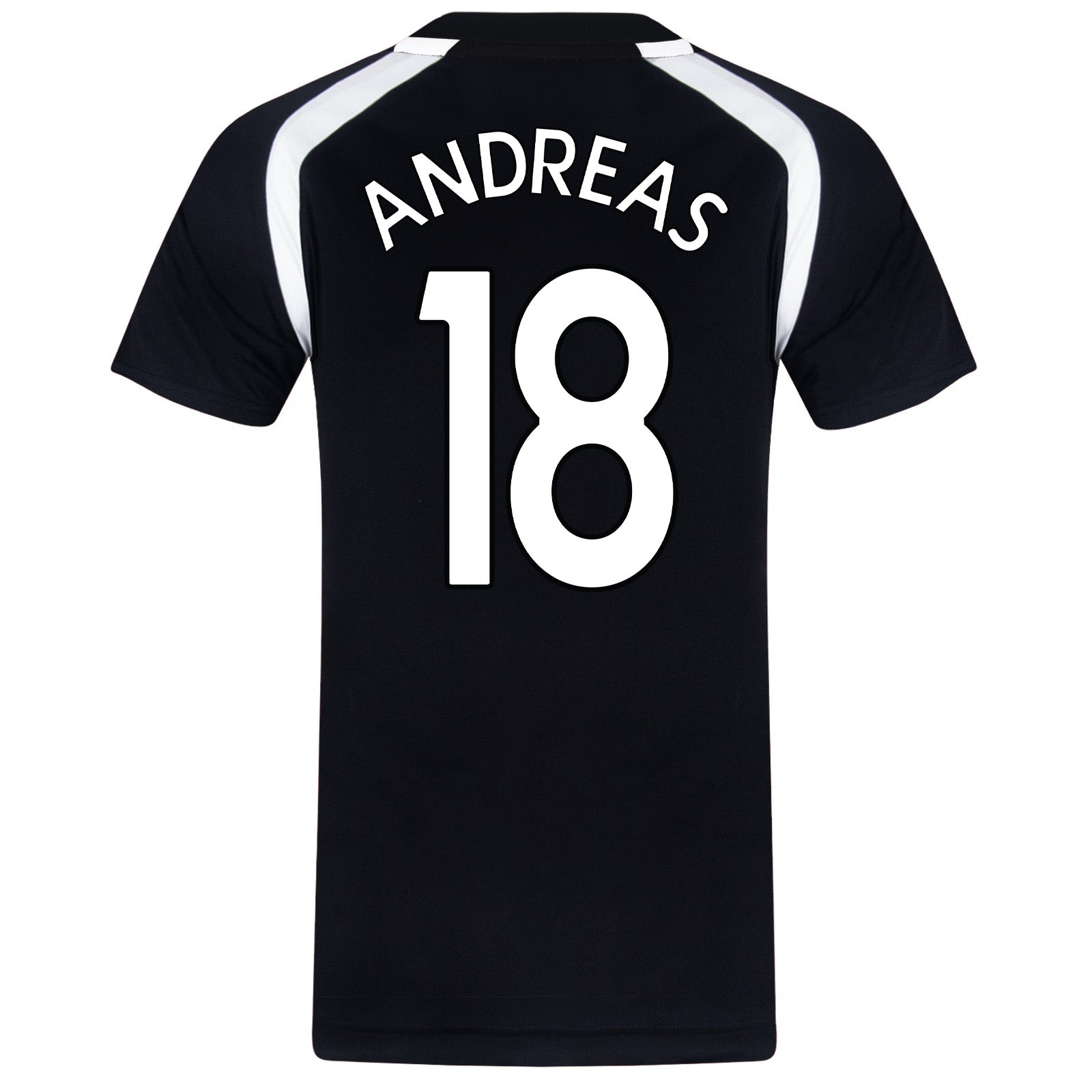 Fulham adults T-shirt in black with club crest chest