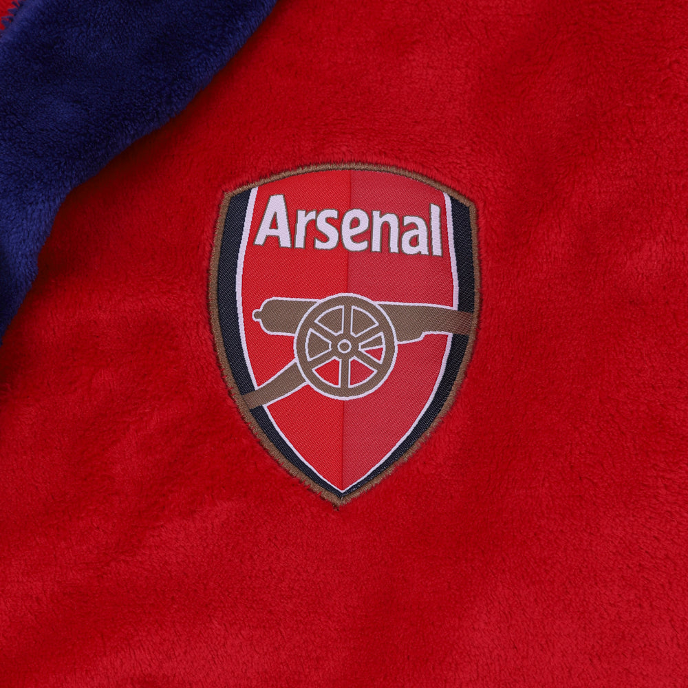 Arsenal baby's dressing gown in red with crest