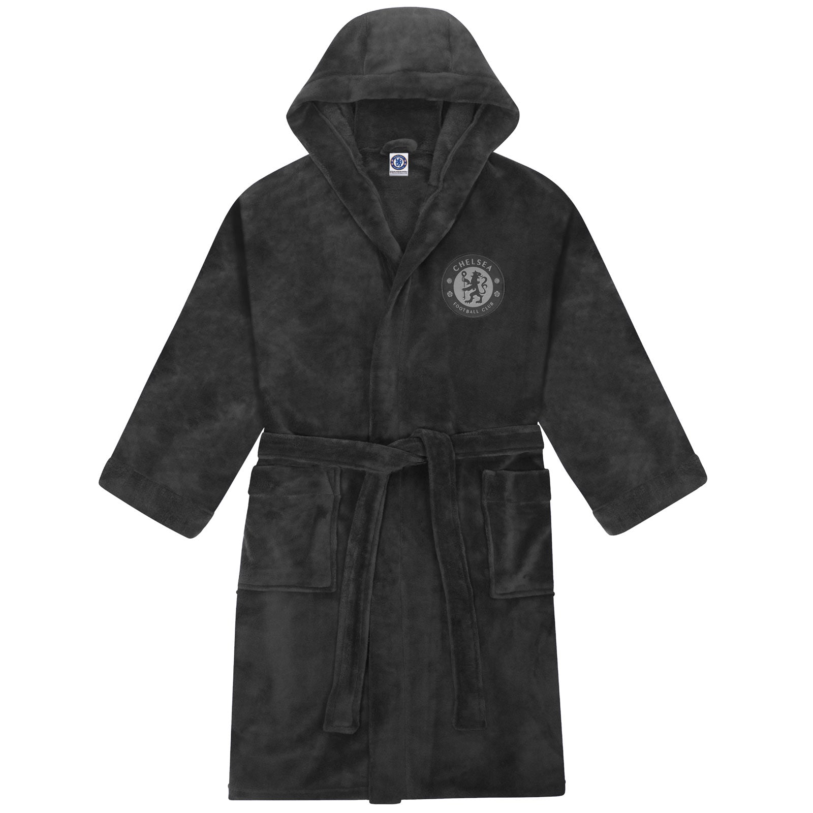 Chelsea adults dressing gown in grey with crest