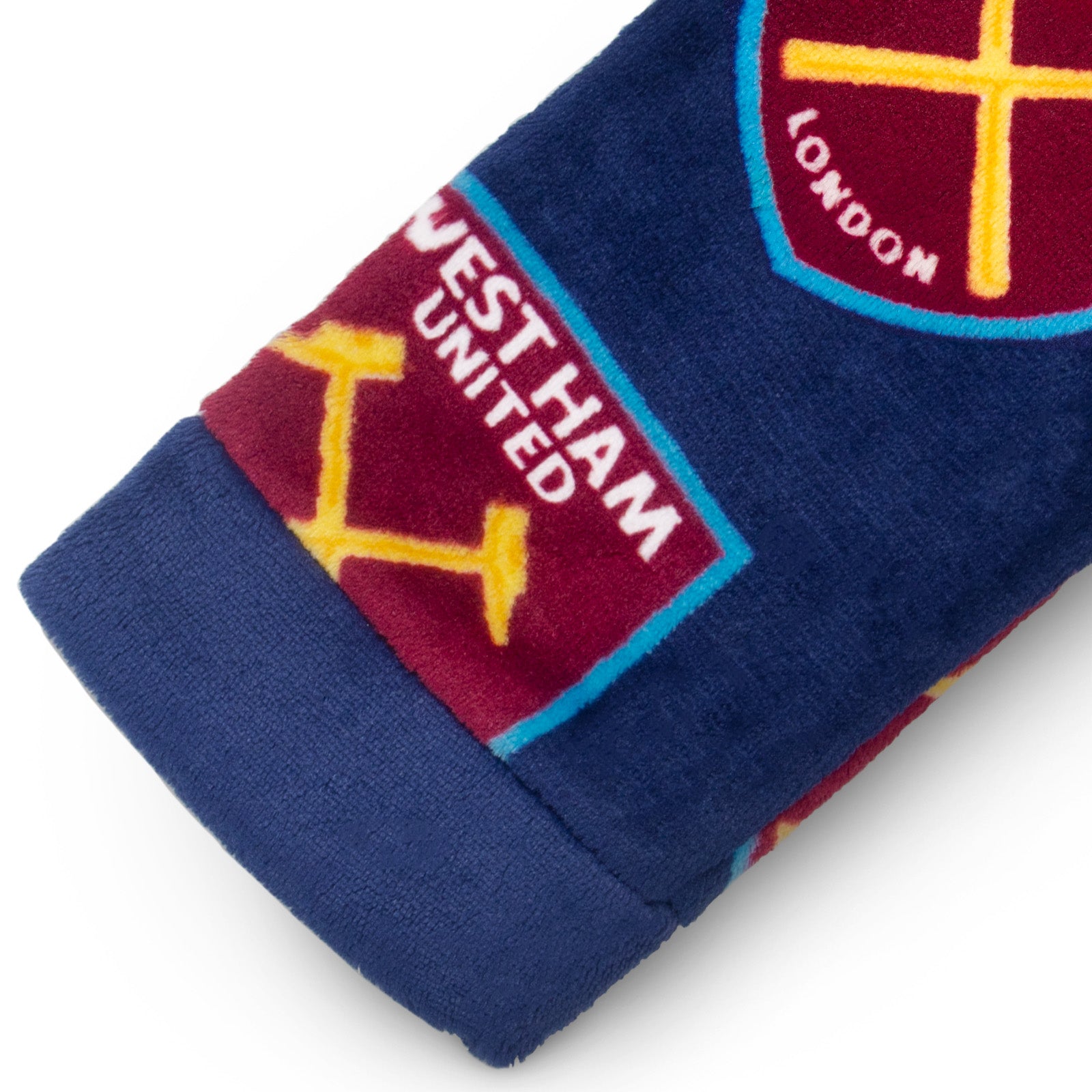 West Ham kids hooded dressing gown in all over print crest