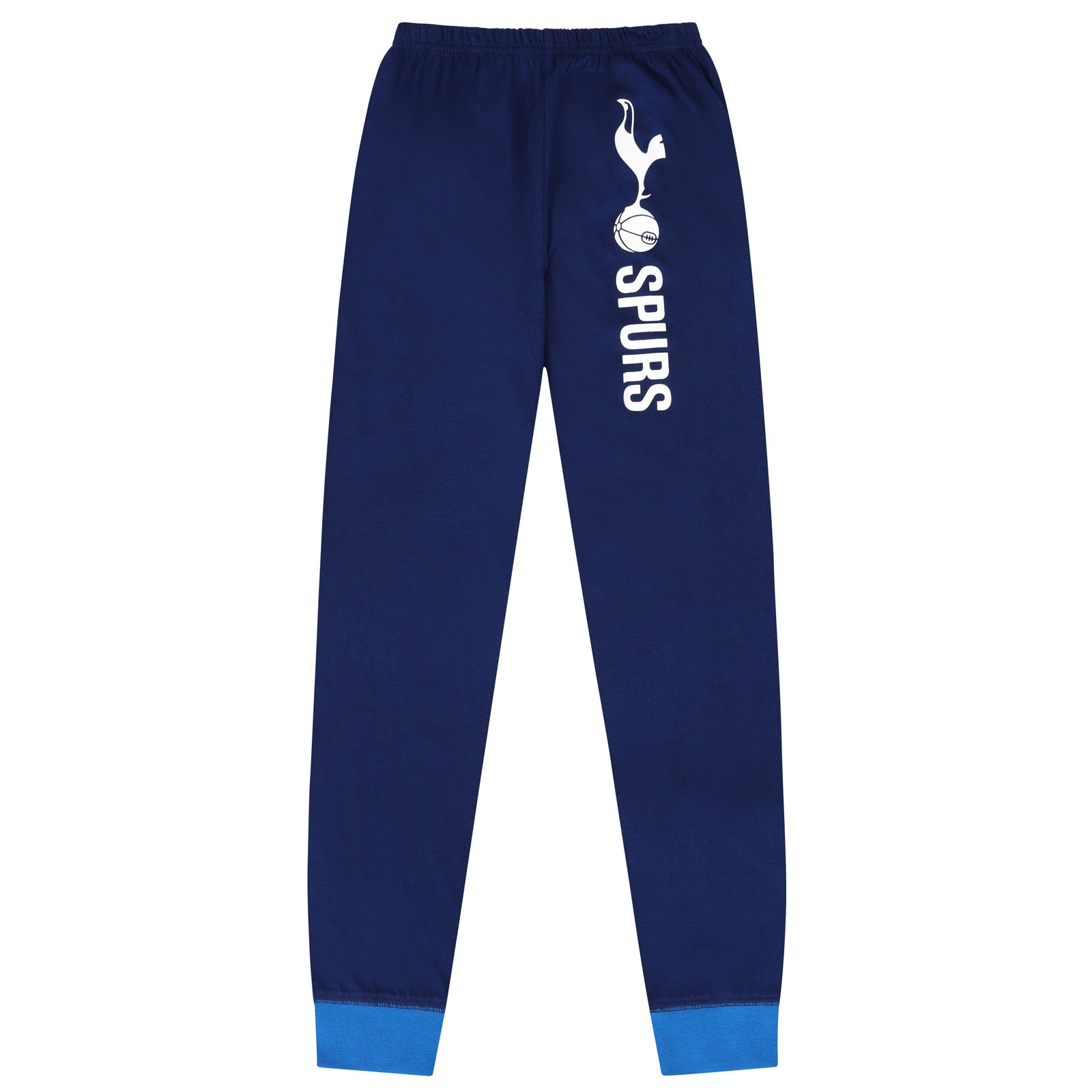 Spurs kids long pyjamas in blue incl a long sleeve top with graphic crest with long legged bottoms