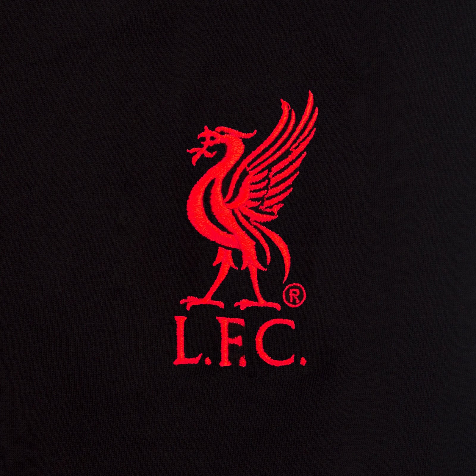 Liverpool adults long pyjamas in black & red. Two-tone short sleeve top with club crest and long bottoms with badge