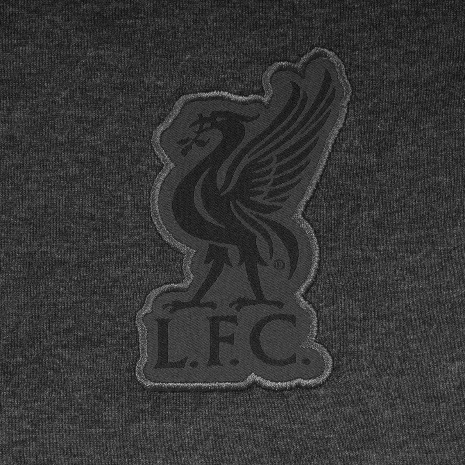 Liverpool adults long pyjamas in grey. Two-tone short sleeve top with club crest and long bottoms with badge