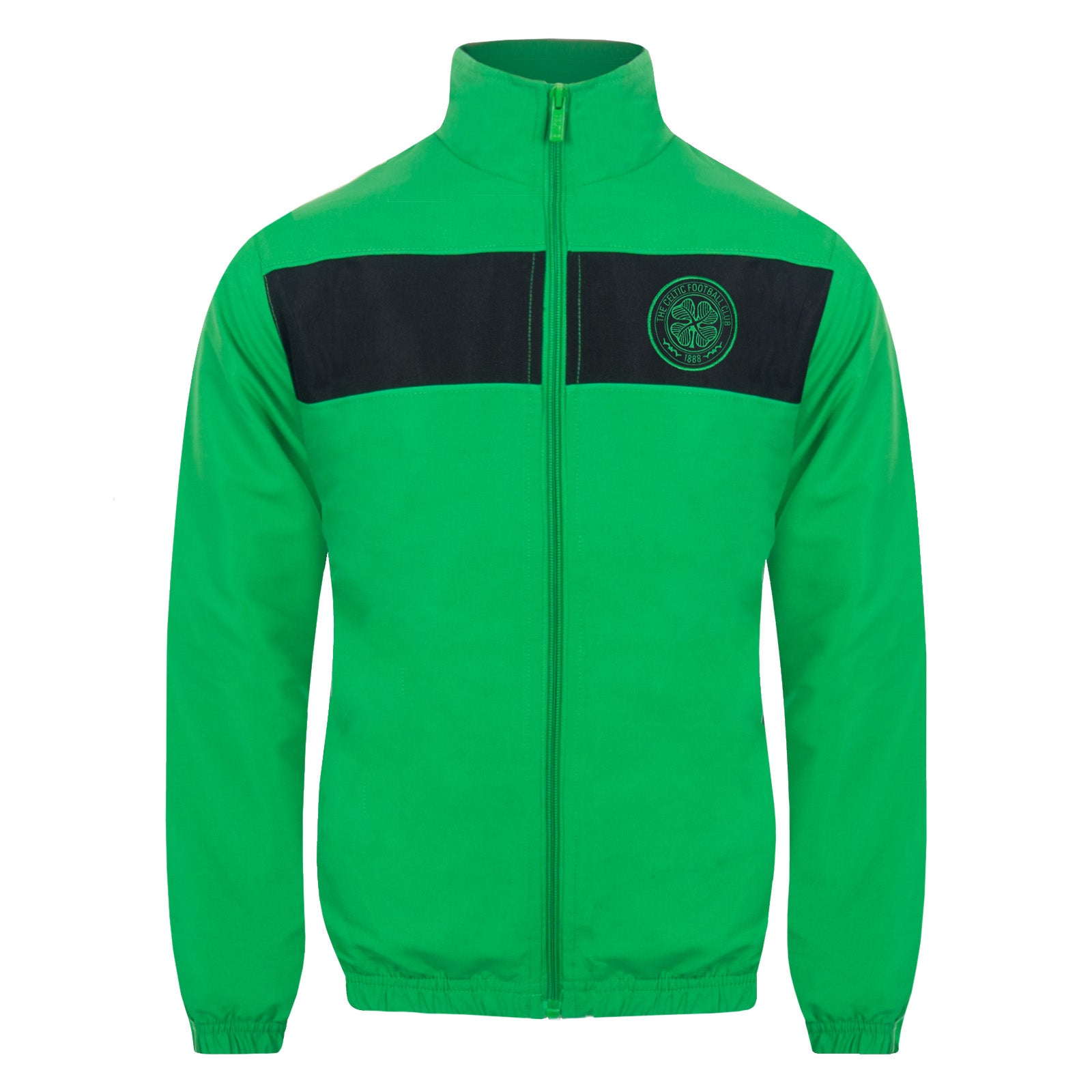 Celtic kids tracksuit in black with club crest to chest and left thigh