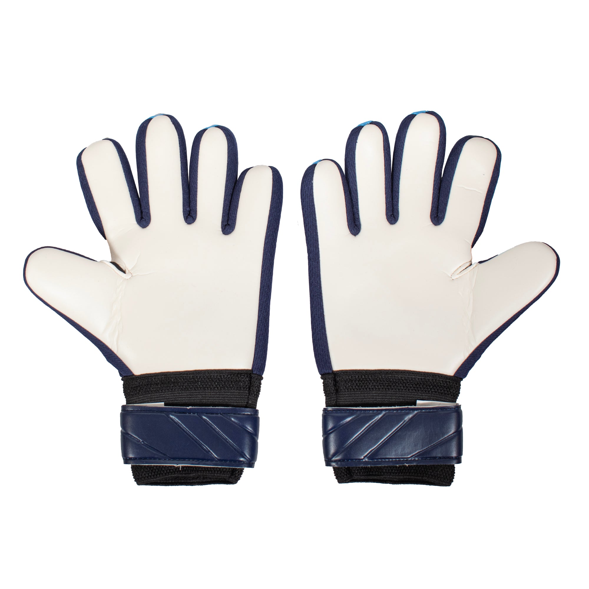 Man City blue goalkeeper gloves with MCFC crest & text print to each glove