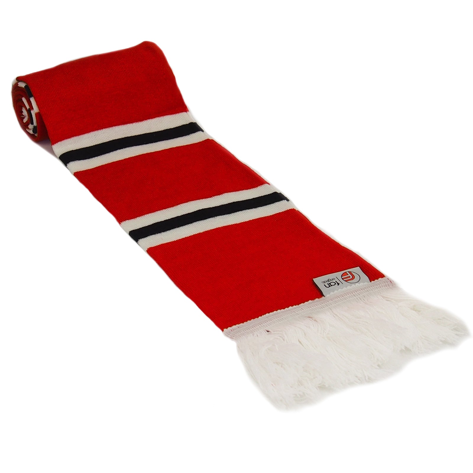 Sheffield United retro football scarf in red, white & black 3 bar club colours