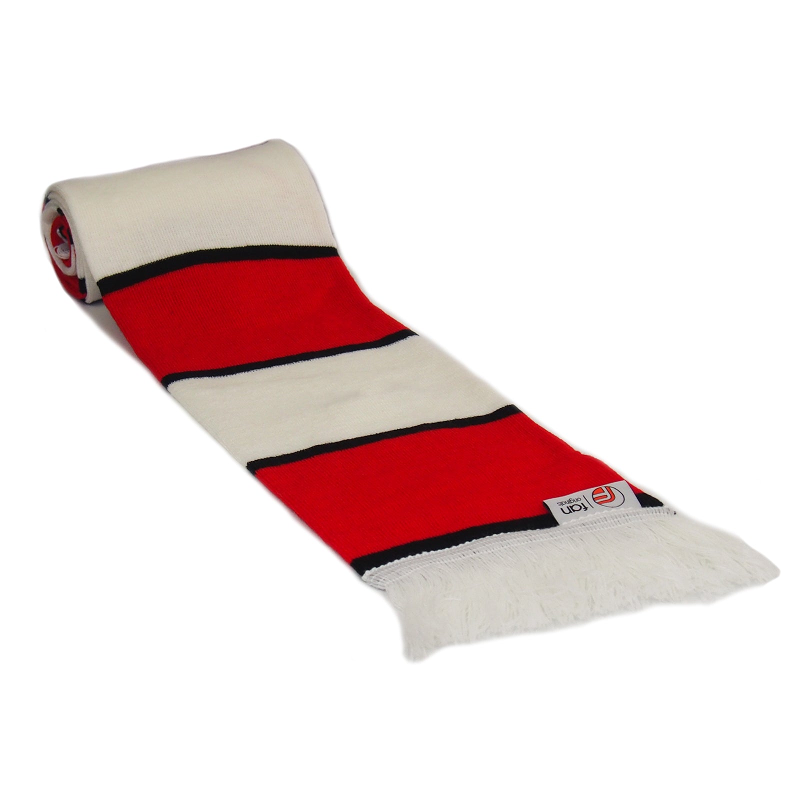 Sunderland retro football bar scarf in red, black and white